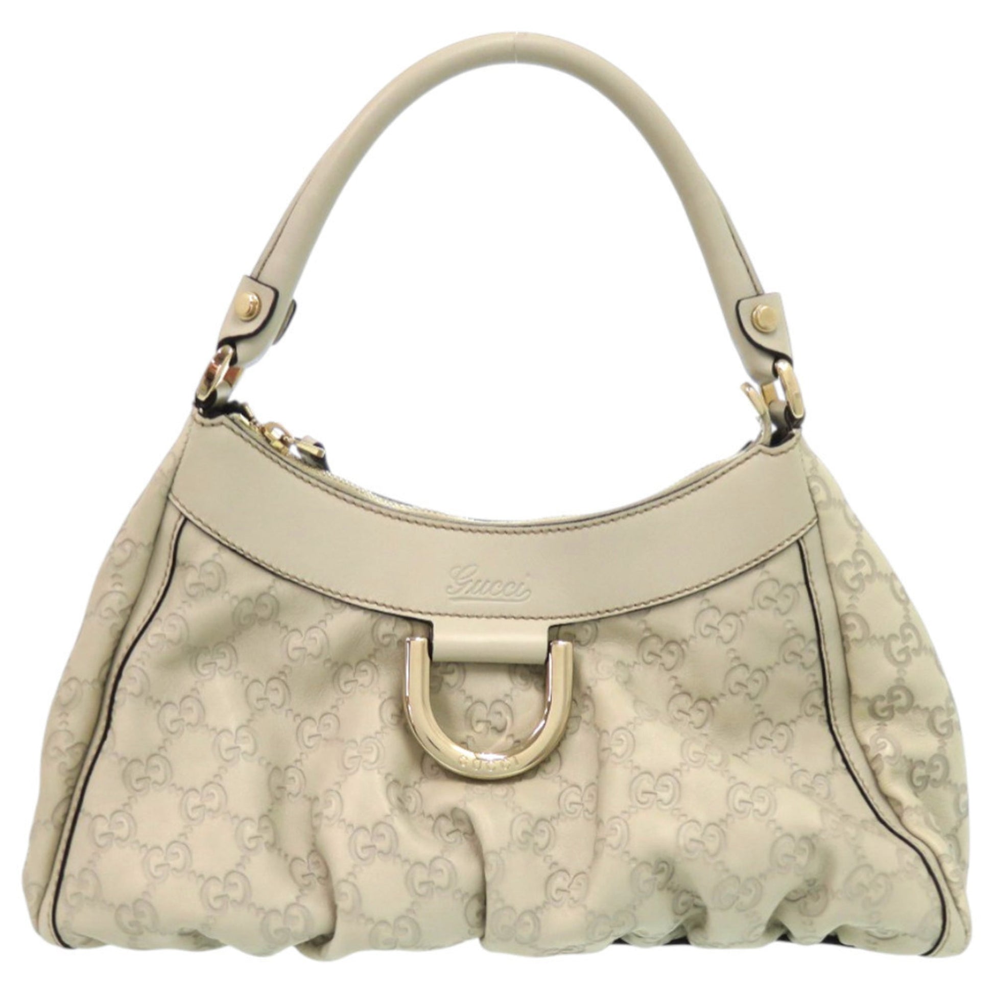 Gucci Ivory White Leather Shoulder Bag