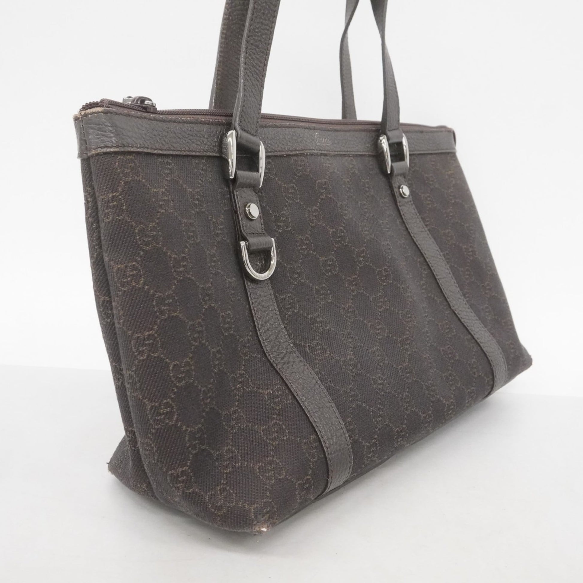 Gucci Brown Denim Tote Bag