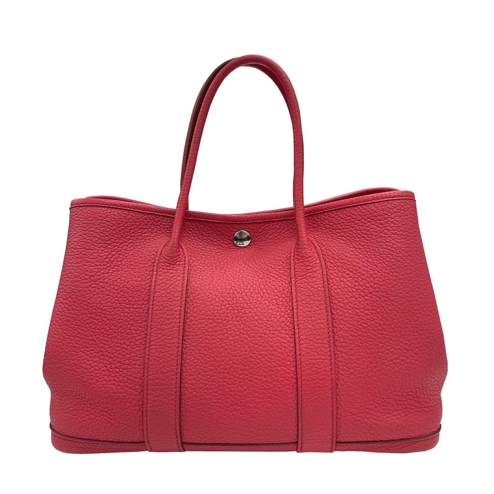 Hermes Bougainvillier Color Negonda Handbag Tote Bag Leather Red