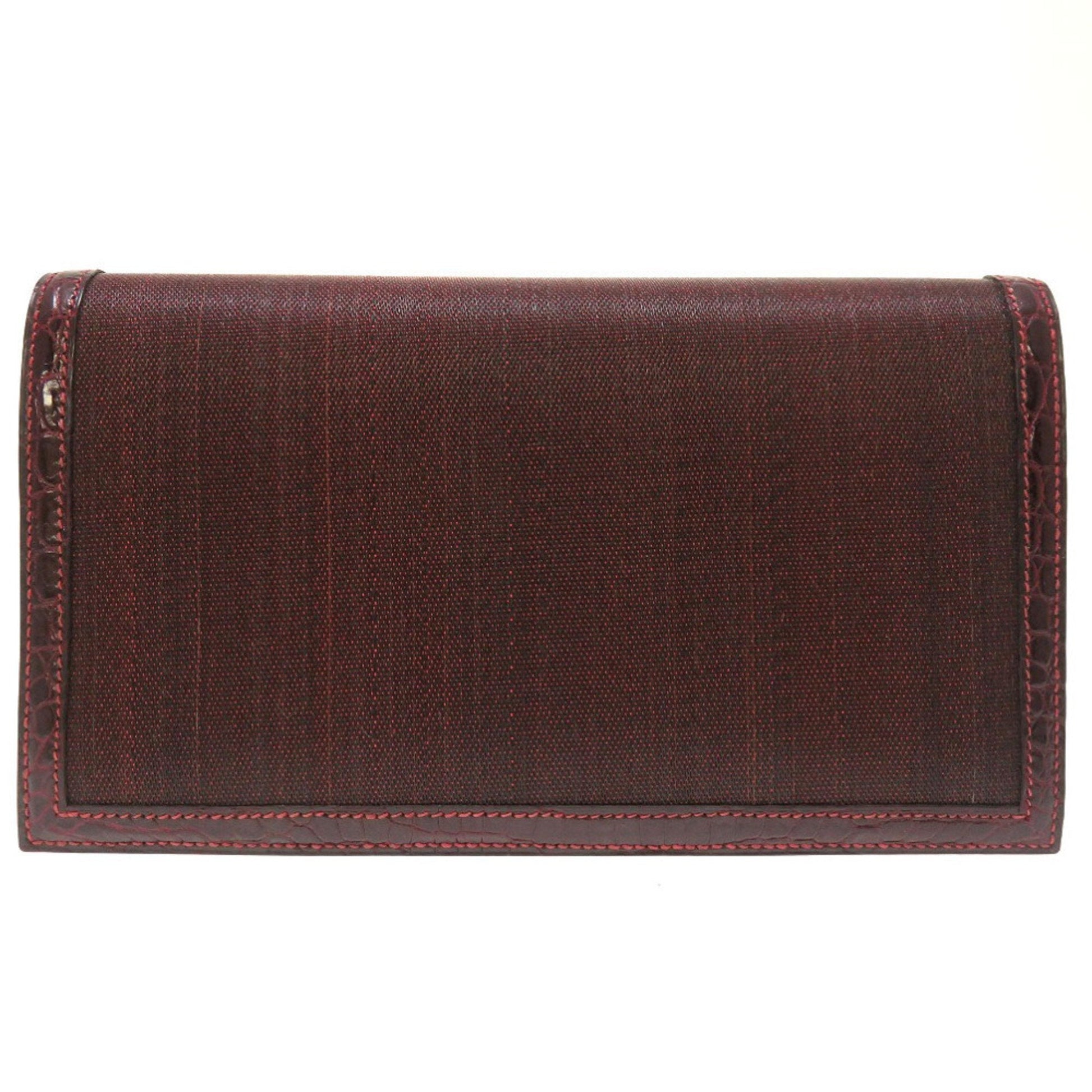Hermes Bordeaux Crinoline Color Crinoline Clutch Bag Red