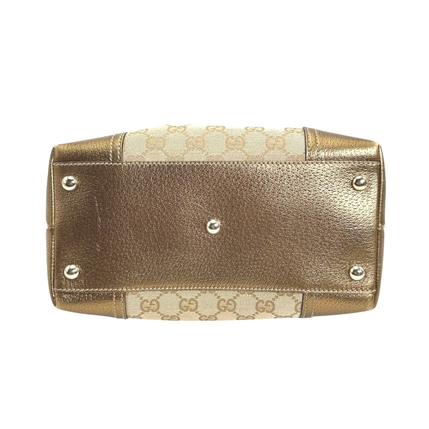 Gucci Beige Gg Canvas Handbag Tote Bag