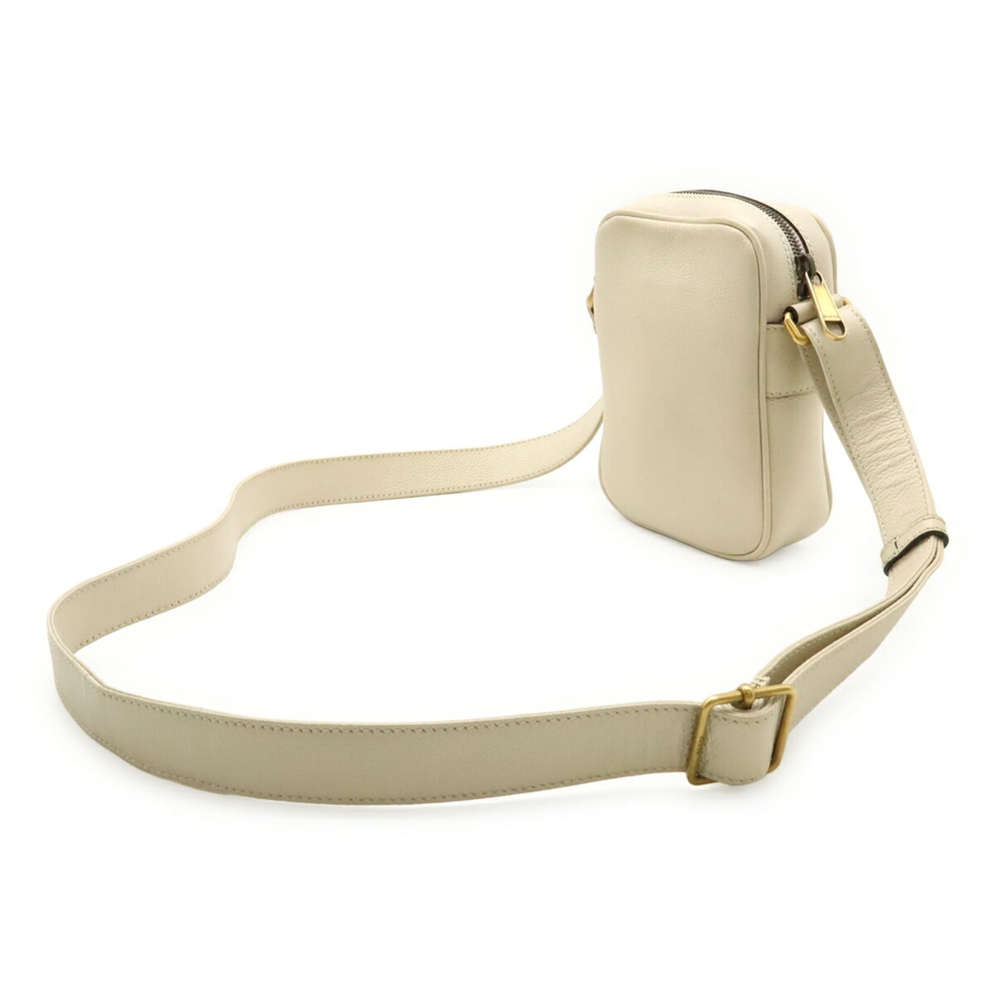 Gucci Ivory Leather Pochette Shoulder Bag