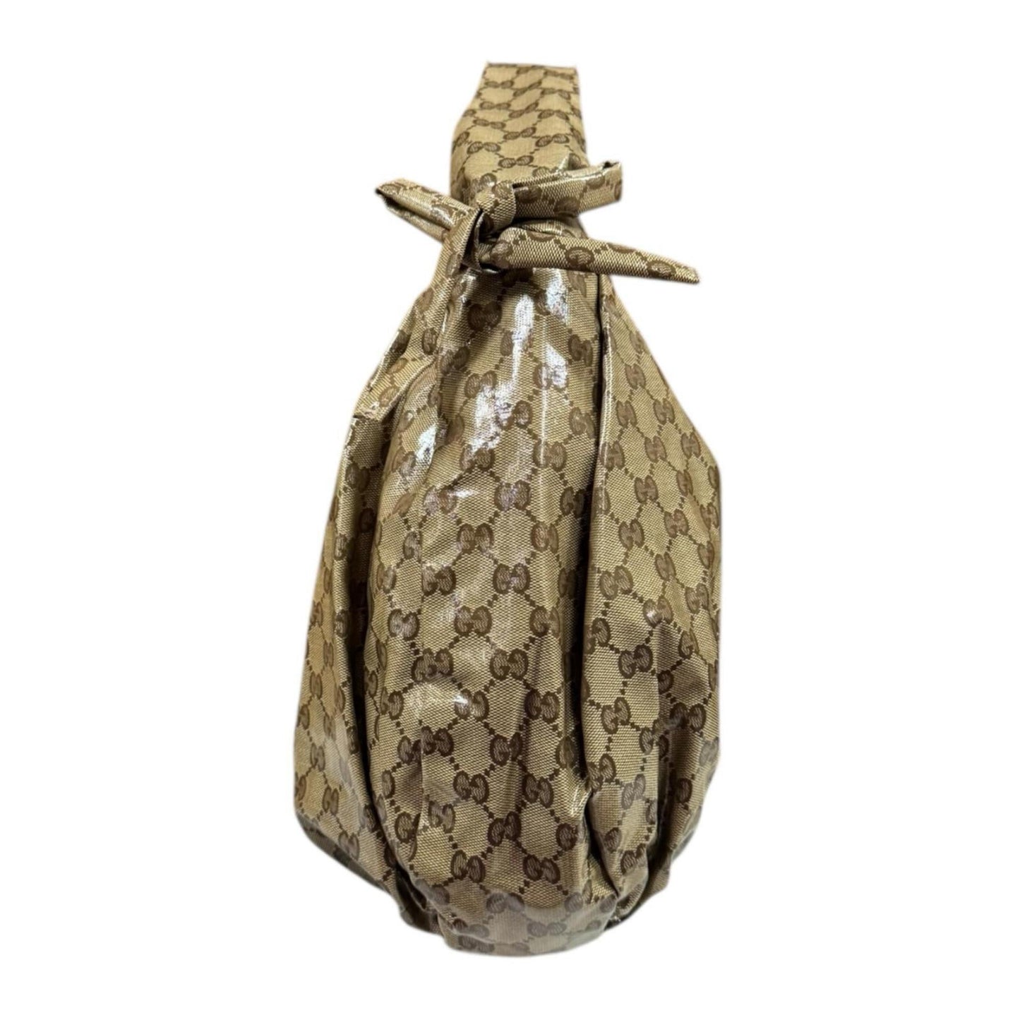 Gucci Beige Gg Crystal Handbag