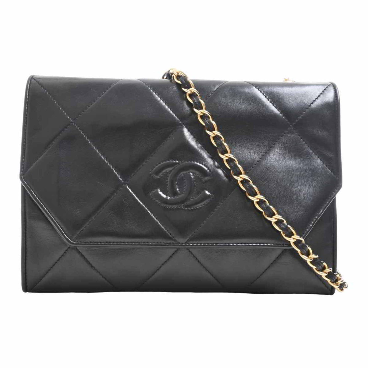 Chanel Lambskin Matrasse Coco Mark Bag Black