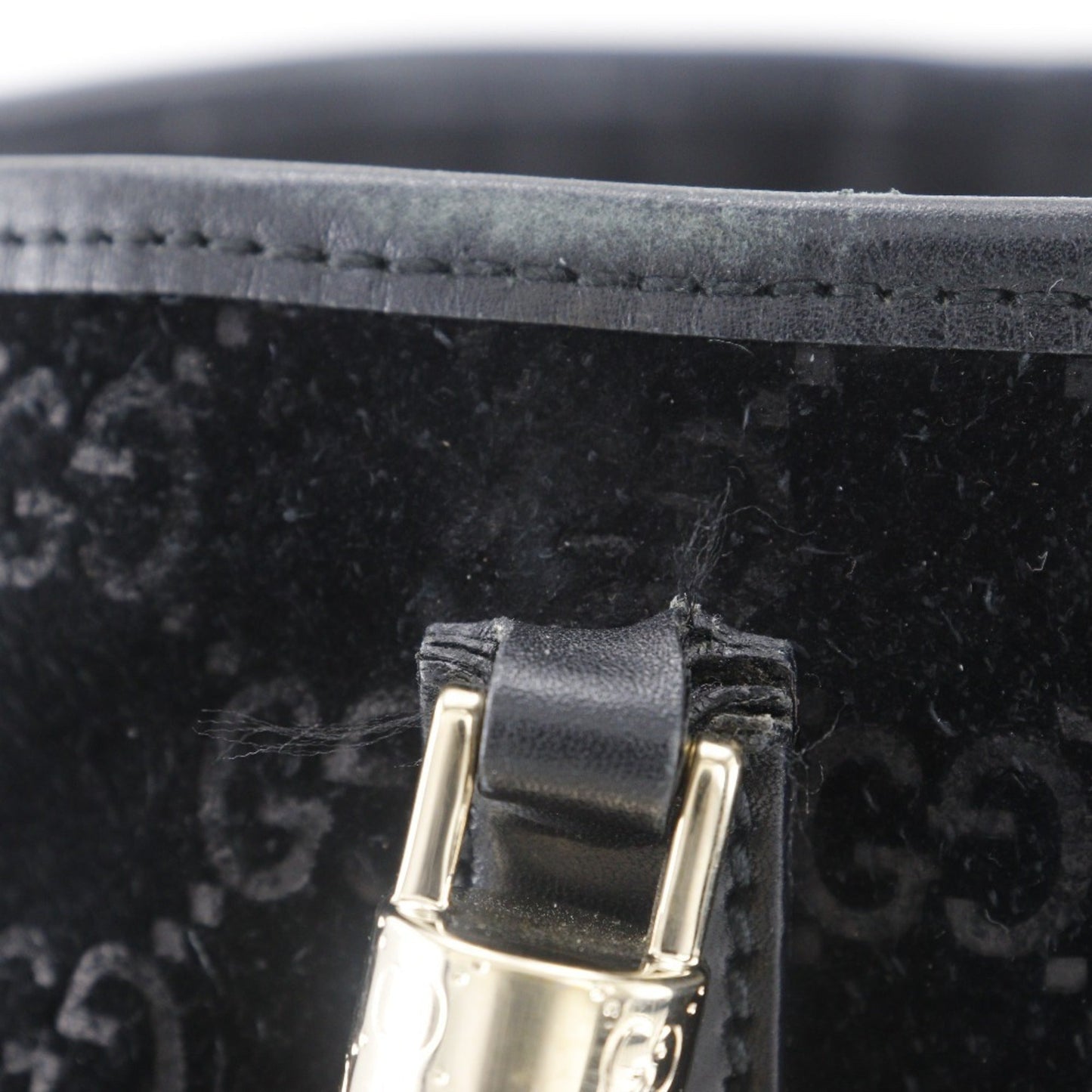 Gucci Black Suede Tote Bag