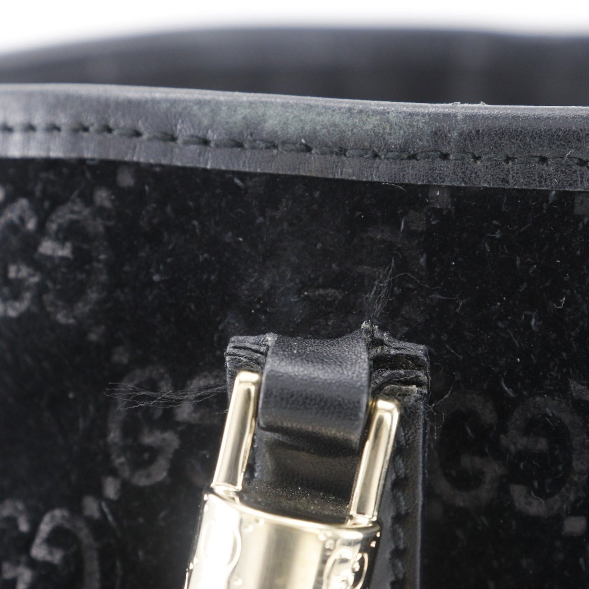 Gucci Black Suede Tote Bag