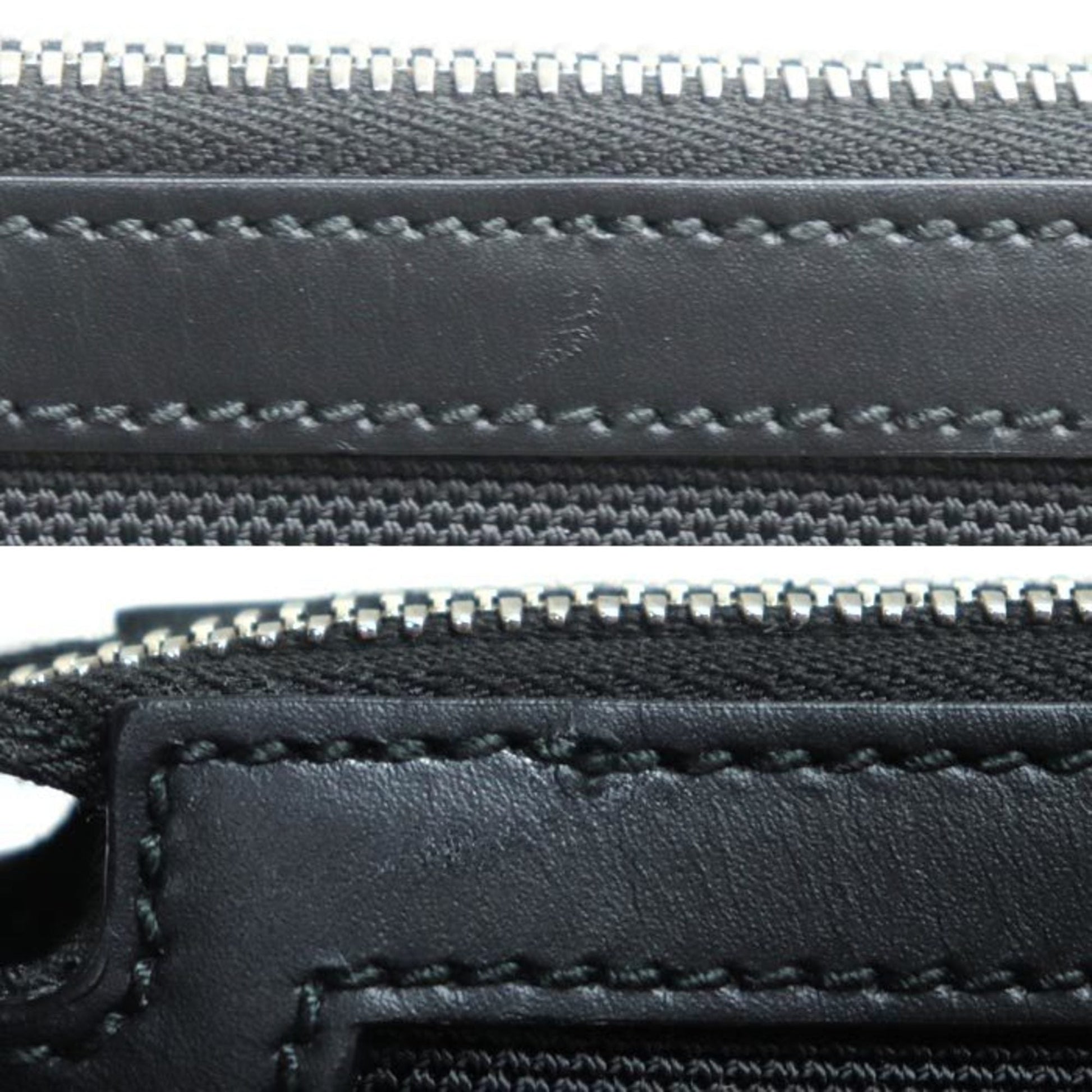Gucci Black Canvas Leather Shoulder Bag