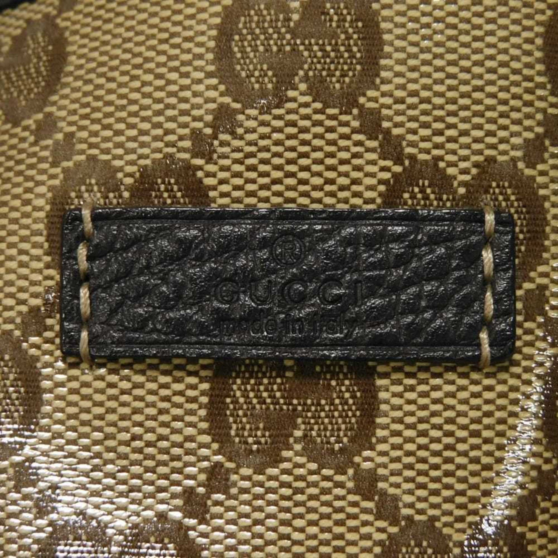 Gucci Beige Brown Gg Crystal Canvas Vinyl Coated Canvas Shoulder Bag Tote Bag