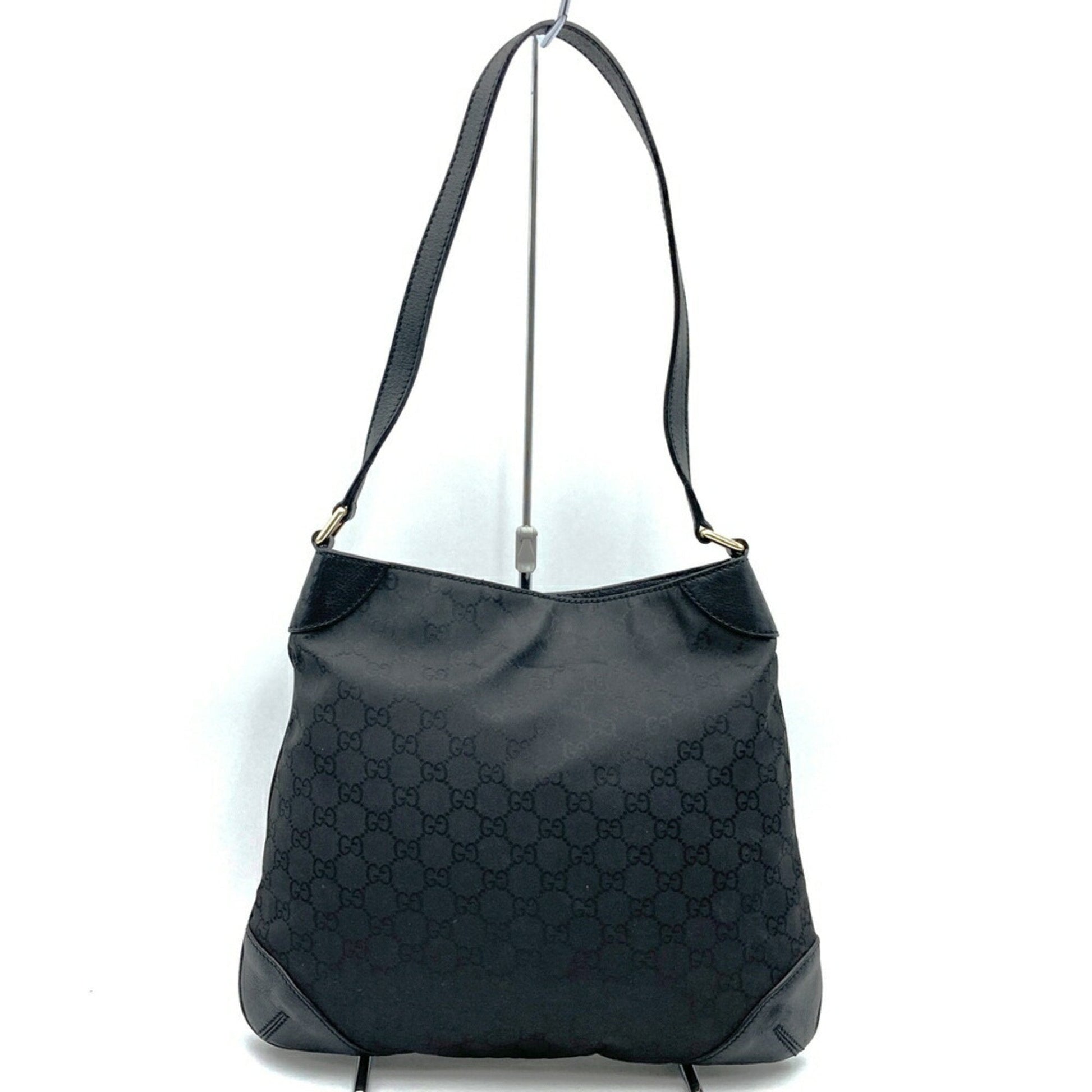 Gucci Black Nylon Leather Shoulder Bag