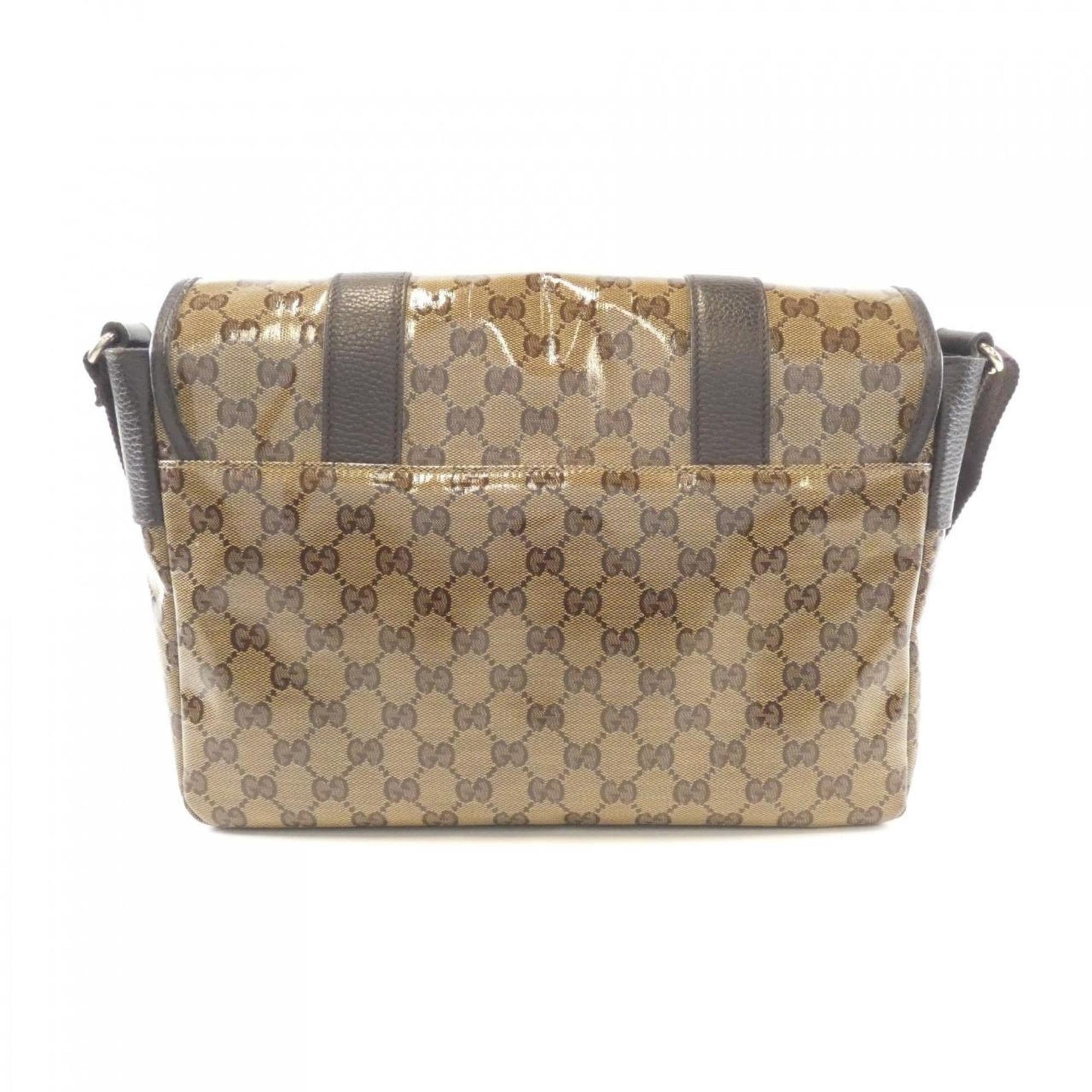 Gucci Beige Brown Gg Crystal Shoulder Bag