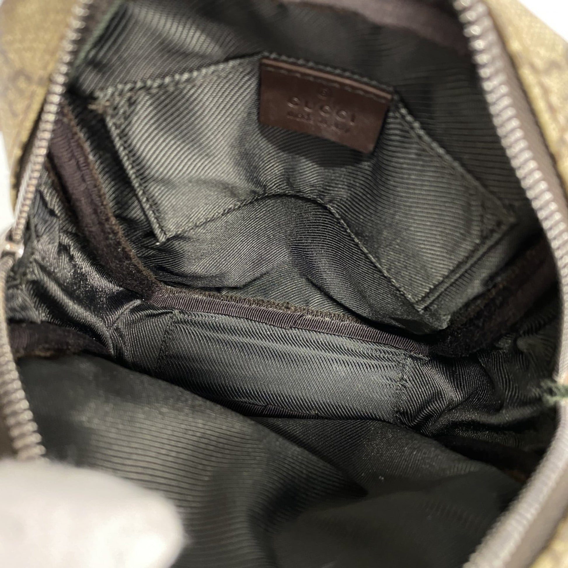 Gucci Beige Brown Pvc Shoulder Bag