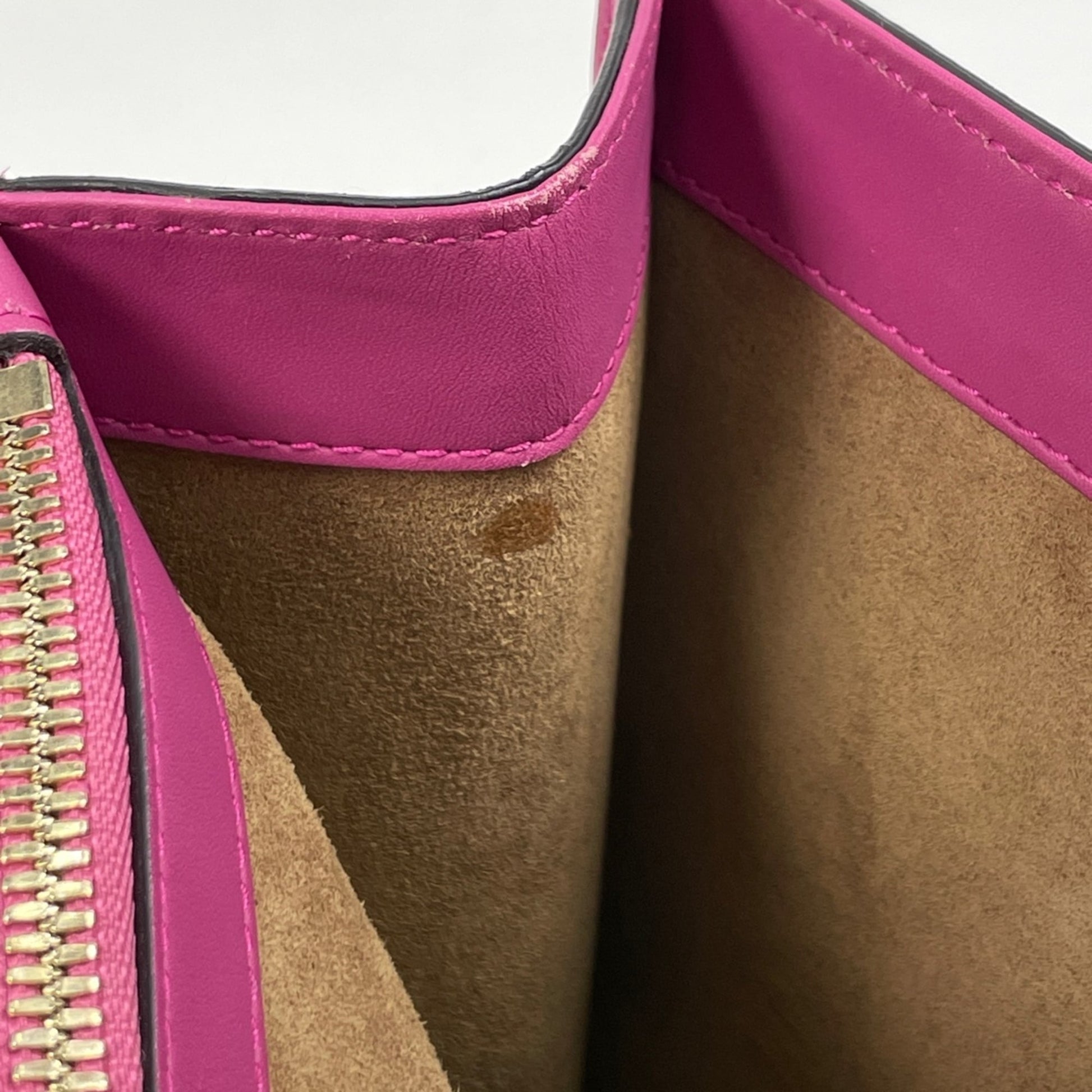 Gucci Brown Pink Red Color Coated Canvas Leather Handbag Shoulder Bag