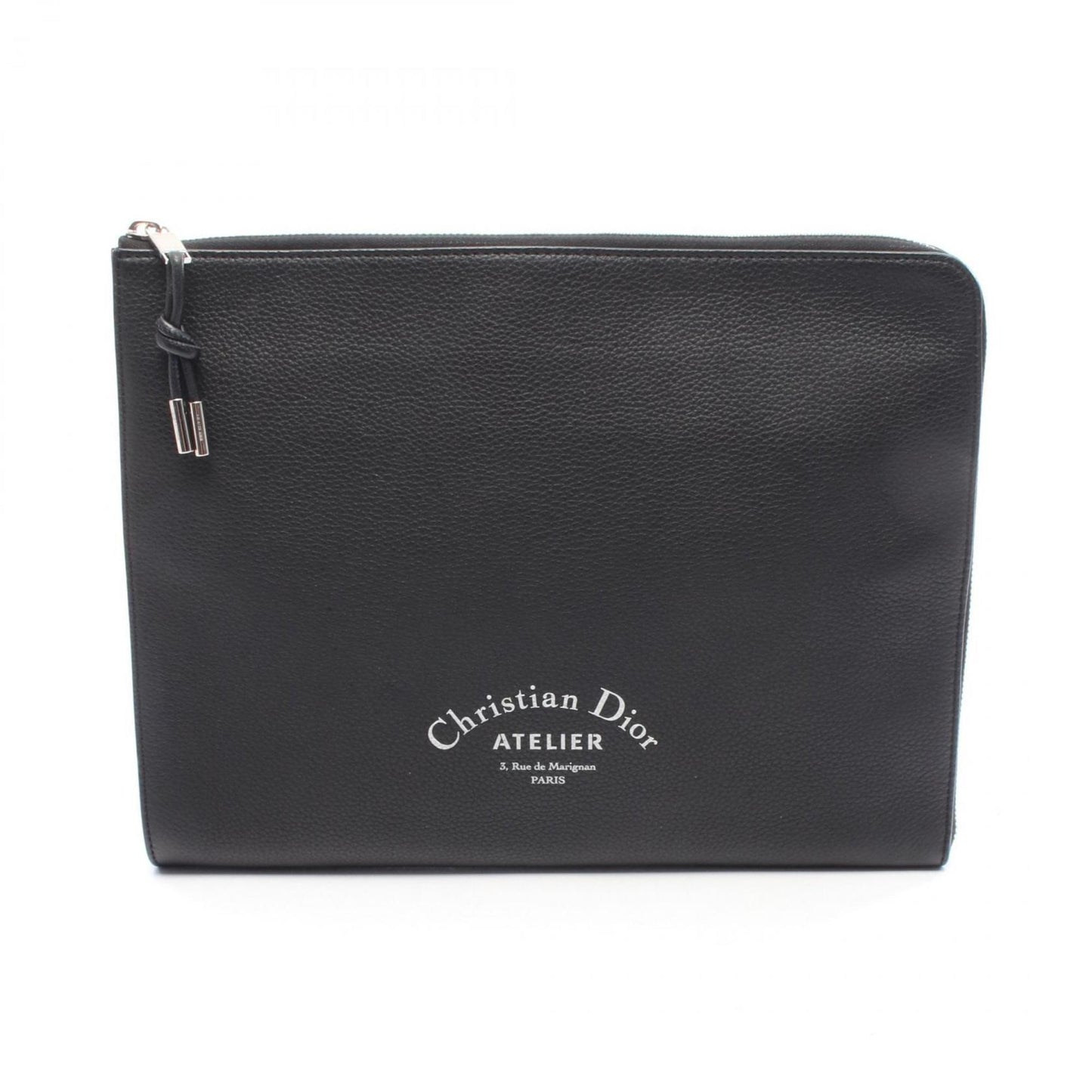 Dior Handbag Christian Clutch Bag 4 Leather Black
