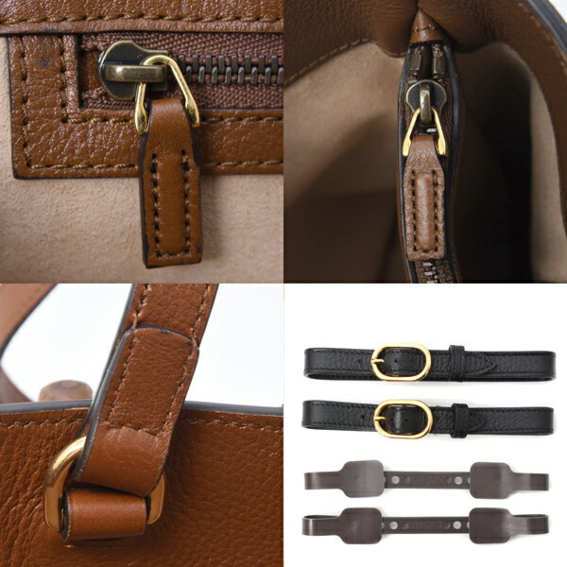 Gucci Beige Leather Tote Bag