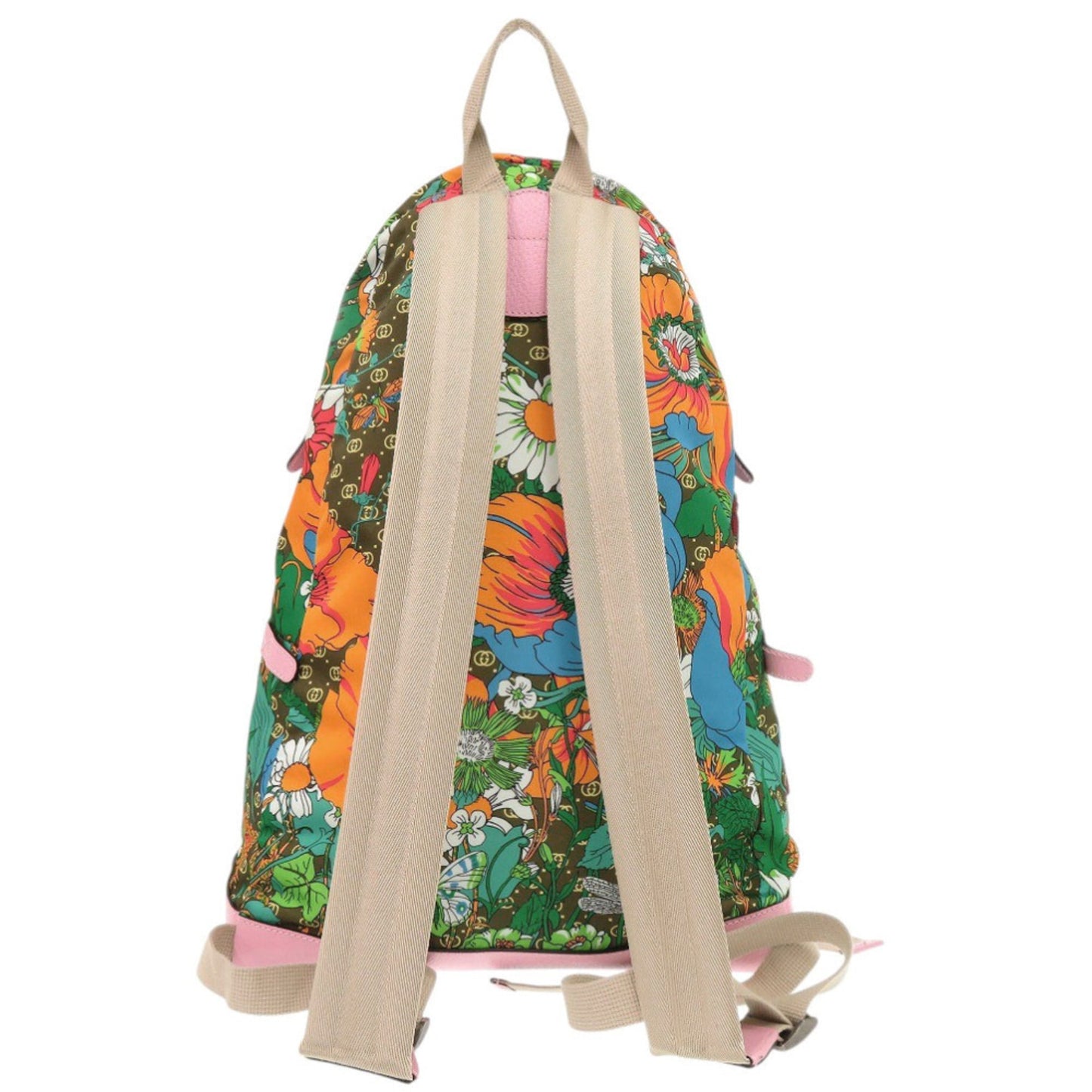 Gucci Multi-Color Pink Nylon Leather Backpack