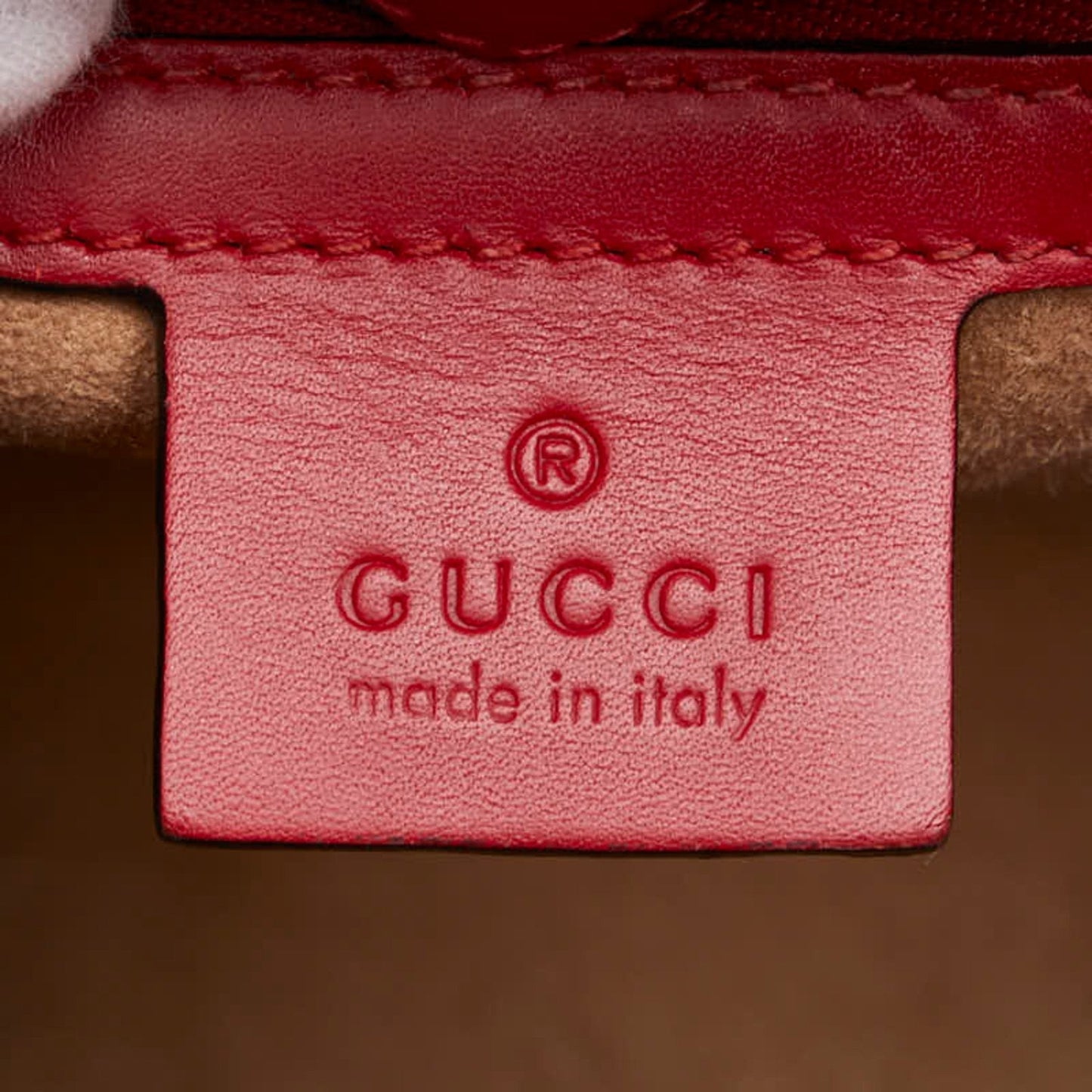 Gucci Navy Red Color Leather Shoulder Bag
