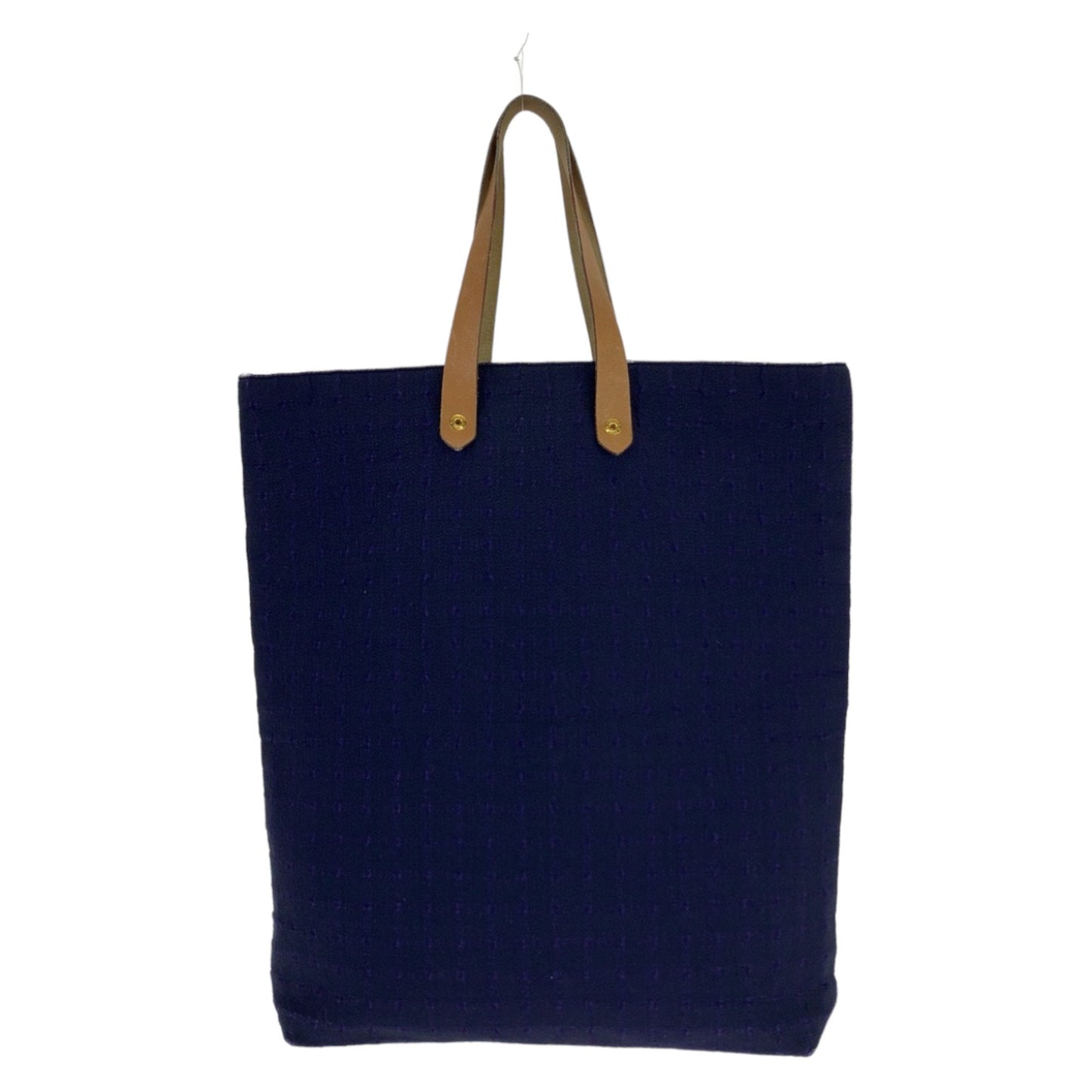 Hermes Handbag Tote Bag Leather Canvas Purple