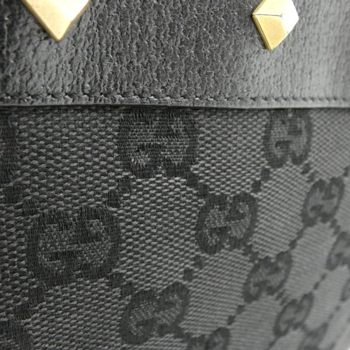 Gucci Black Gg Canvas Shoulder Bag