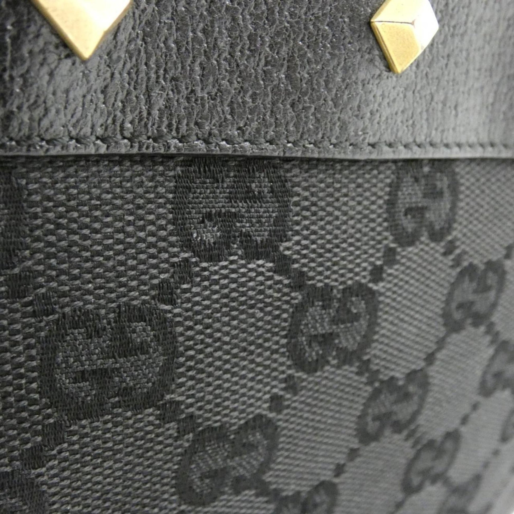 Gucci Black Gg Canvas Shoulder Bag