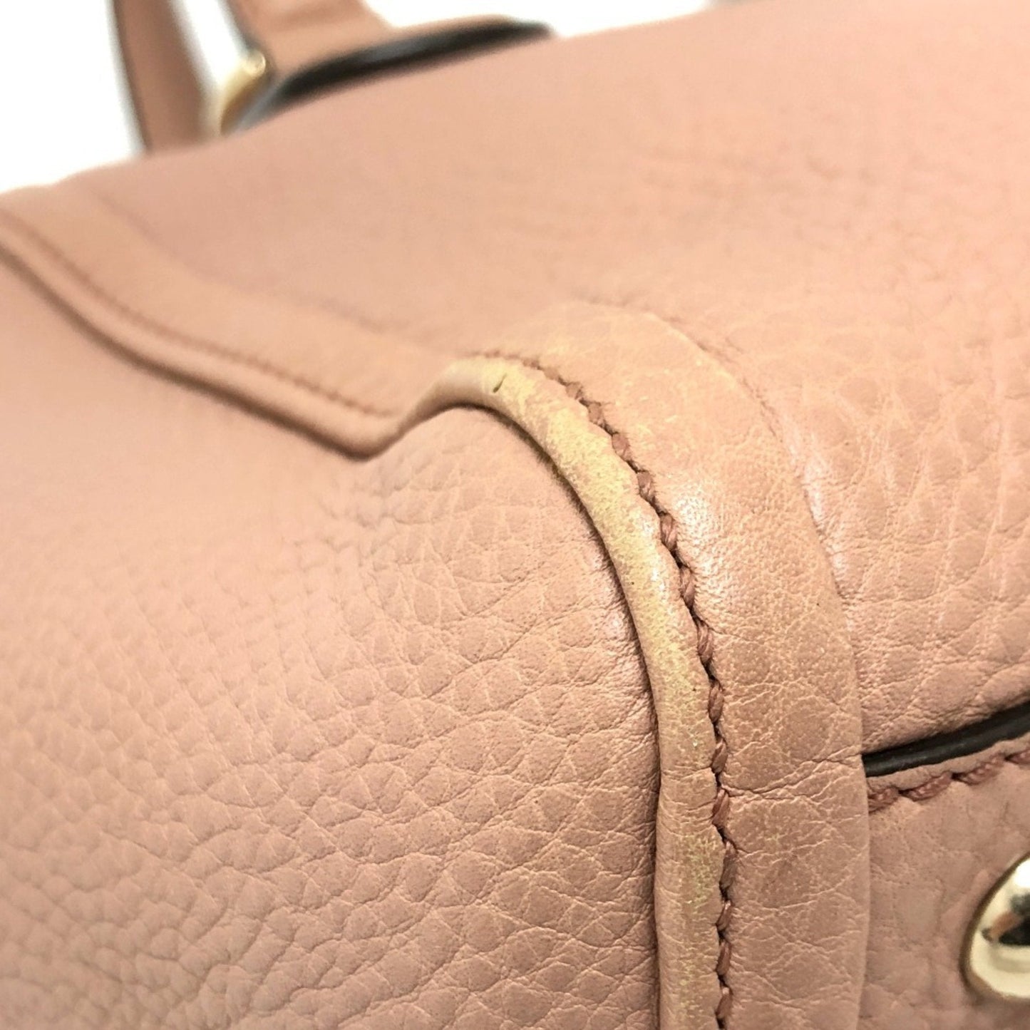 Gucci Pink Beige Leather Handbag