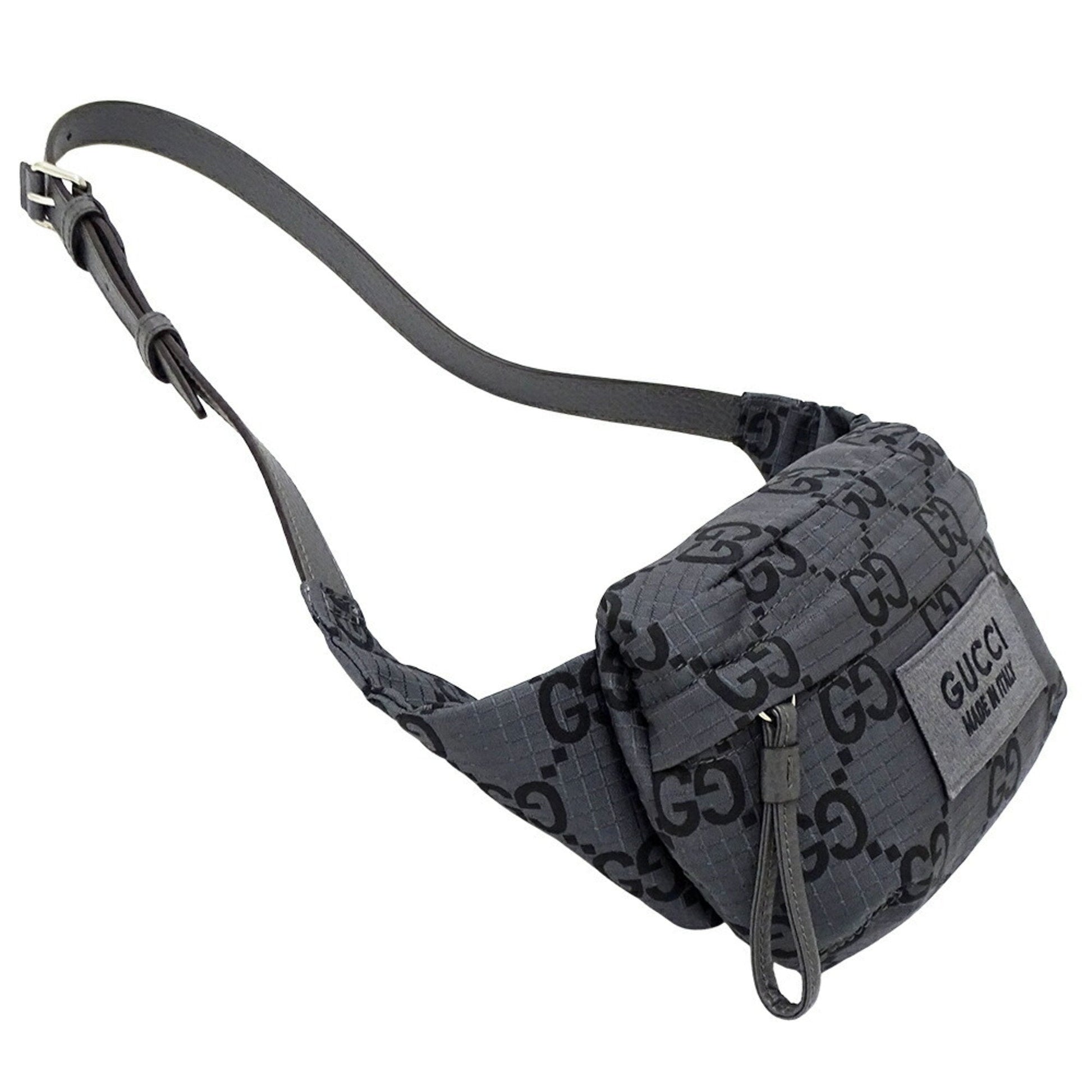 Gucci Black Gray Polyester Sling Bag