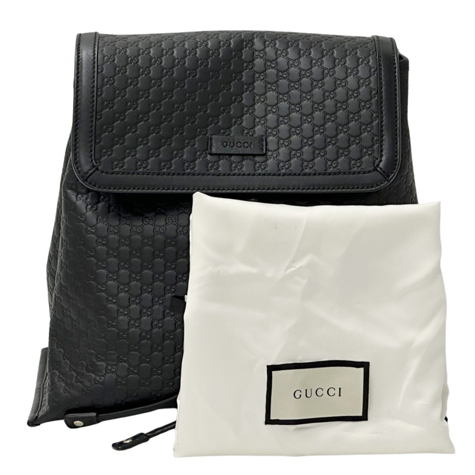 Gucci Black Leather Backpack