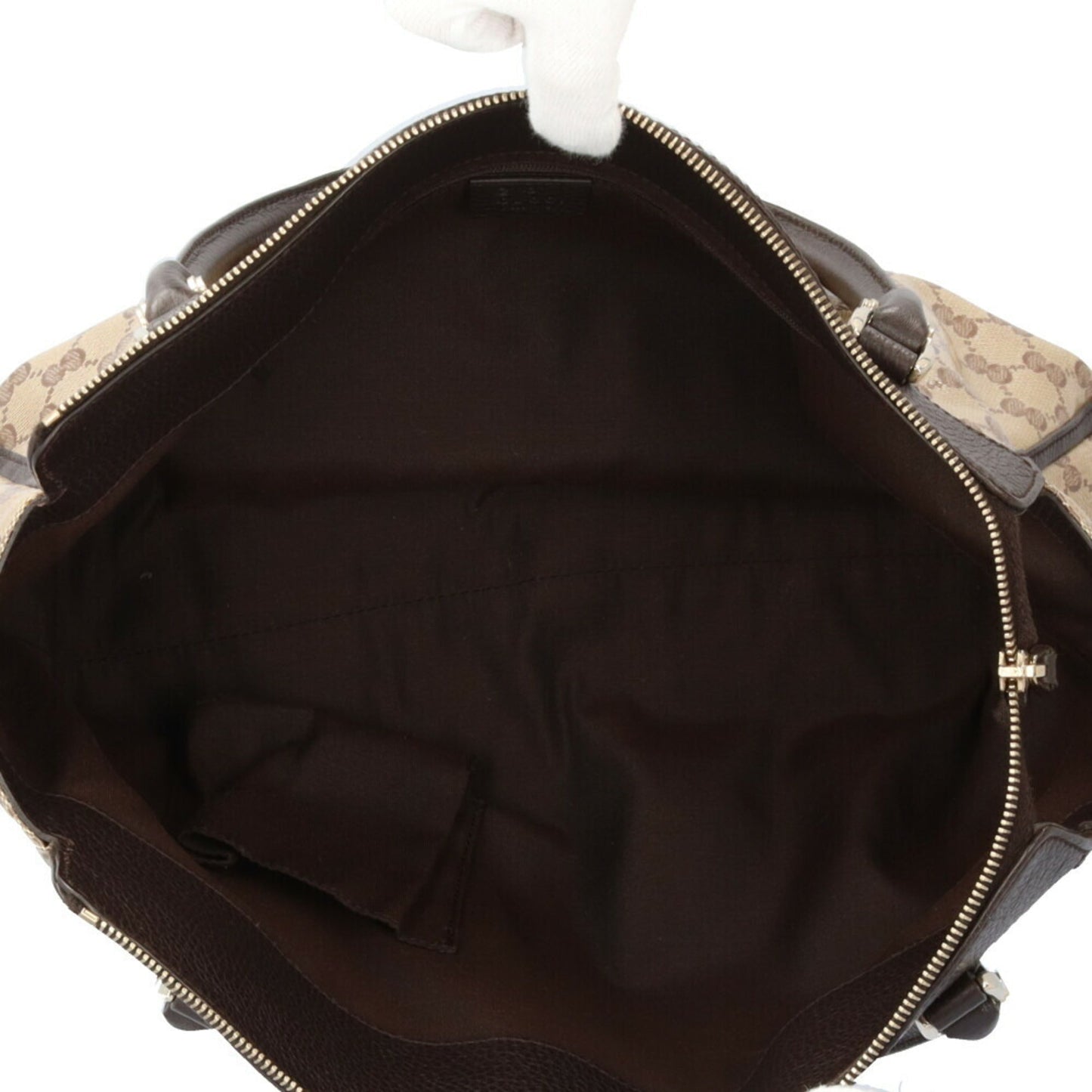 Gucci Brown Pvc Coated Canvas Tote Bag