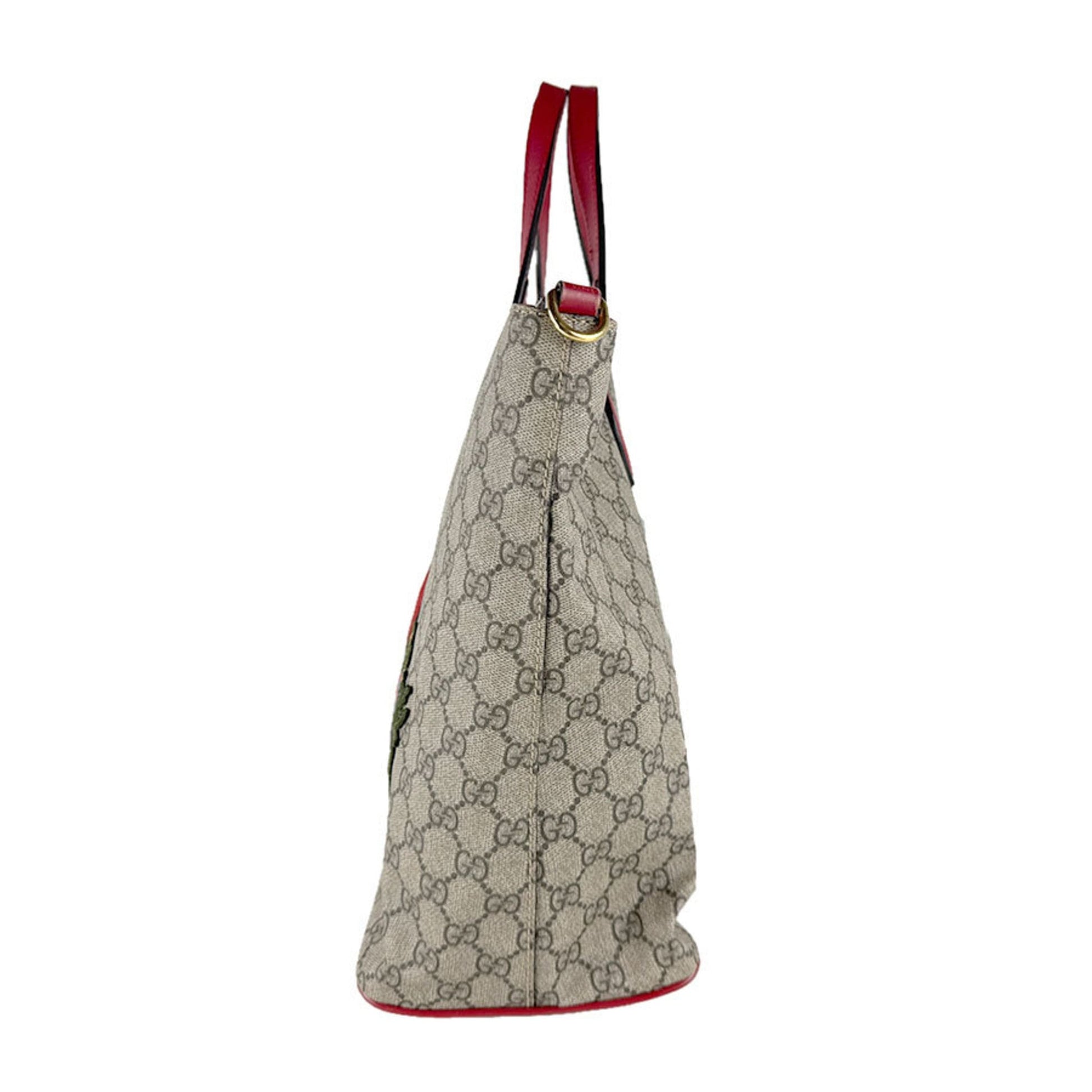 Gucci Brown Red Color Gg Supreme Handbag Shoulder Bag