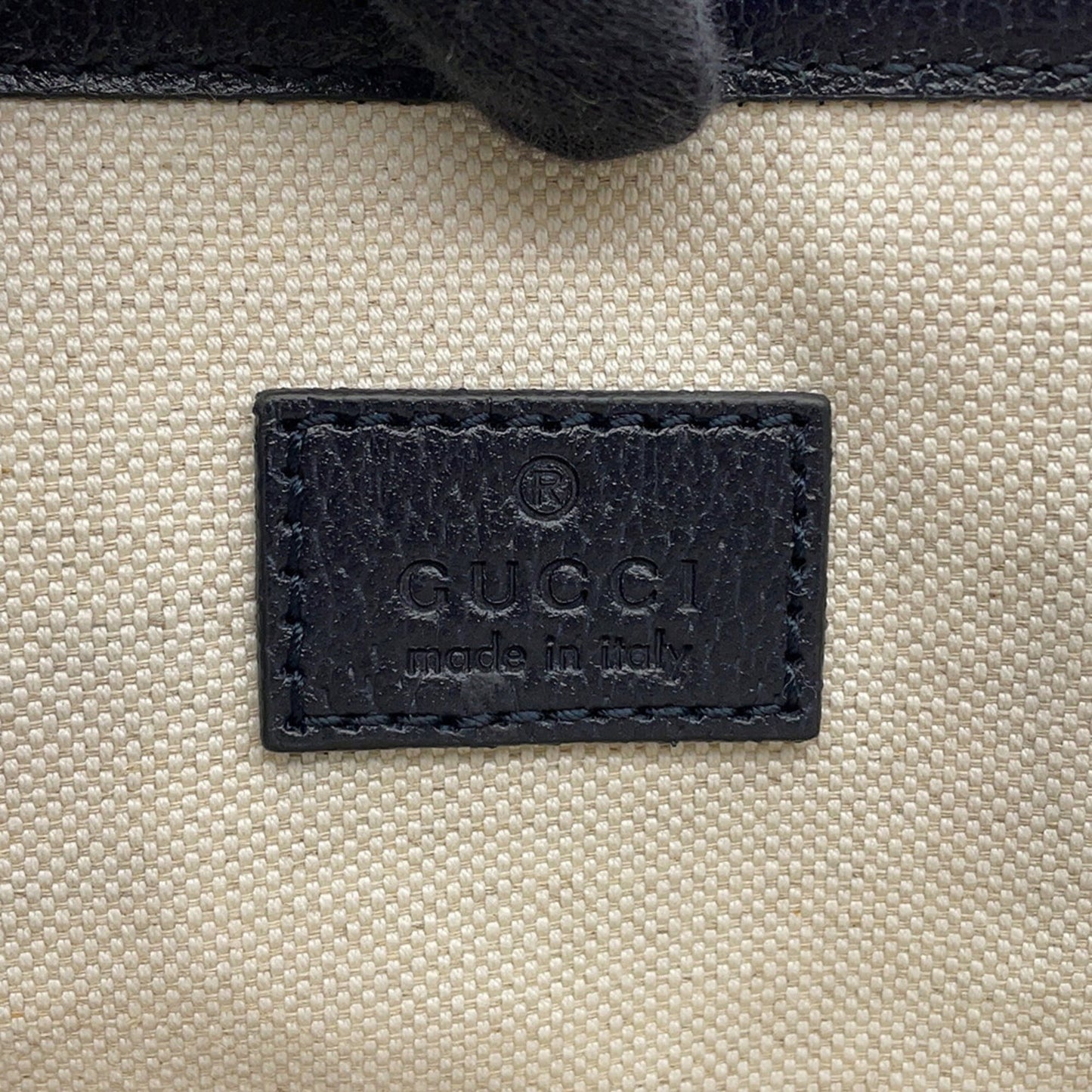 Gucci Ophidia Beige Navy Gg Supreme Leather Shoulder Bag