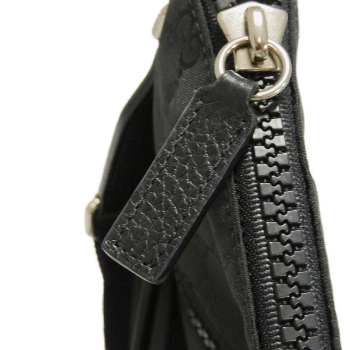 Gucci Black Nylon Gg Canvas Leather Messenger Bag Shoulder Bag