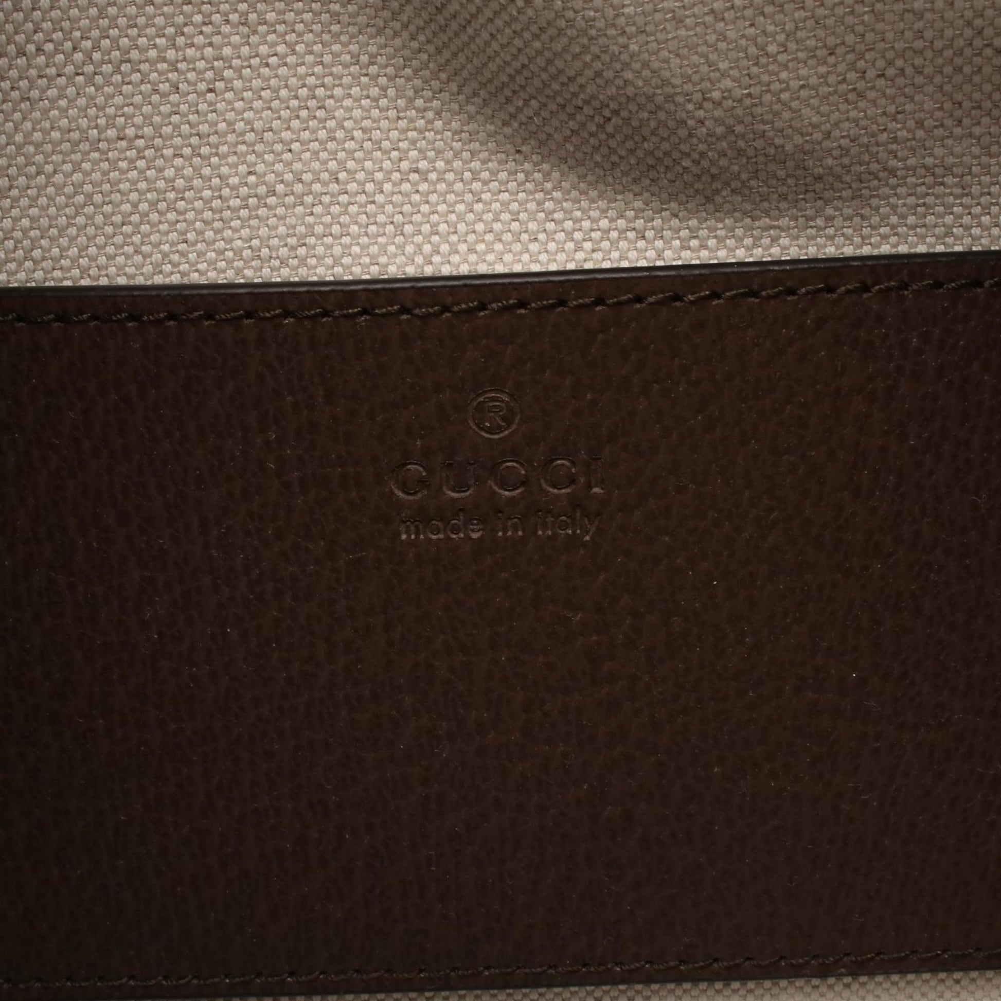 Gucci Beige Brown Multi-Color Coated Canvas Leather Handbag