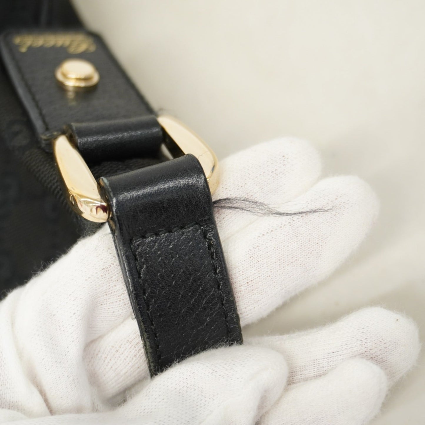 Gucci Black Canvas Shoulder Bag