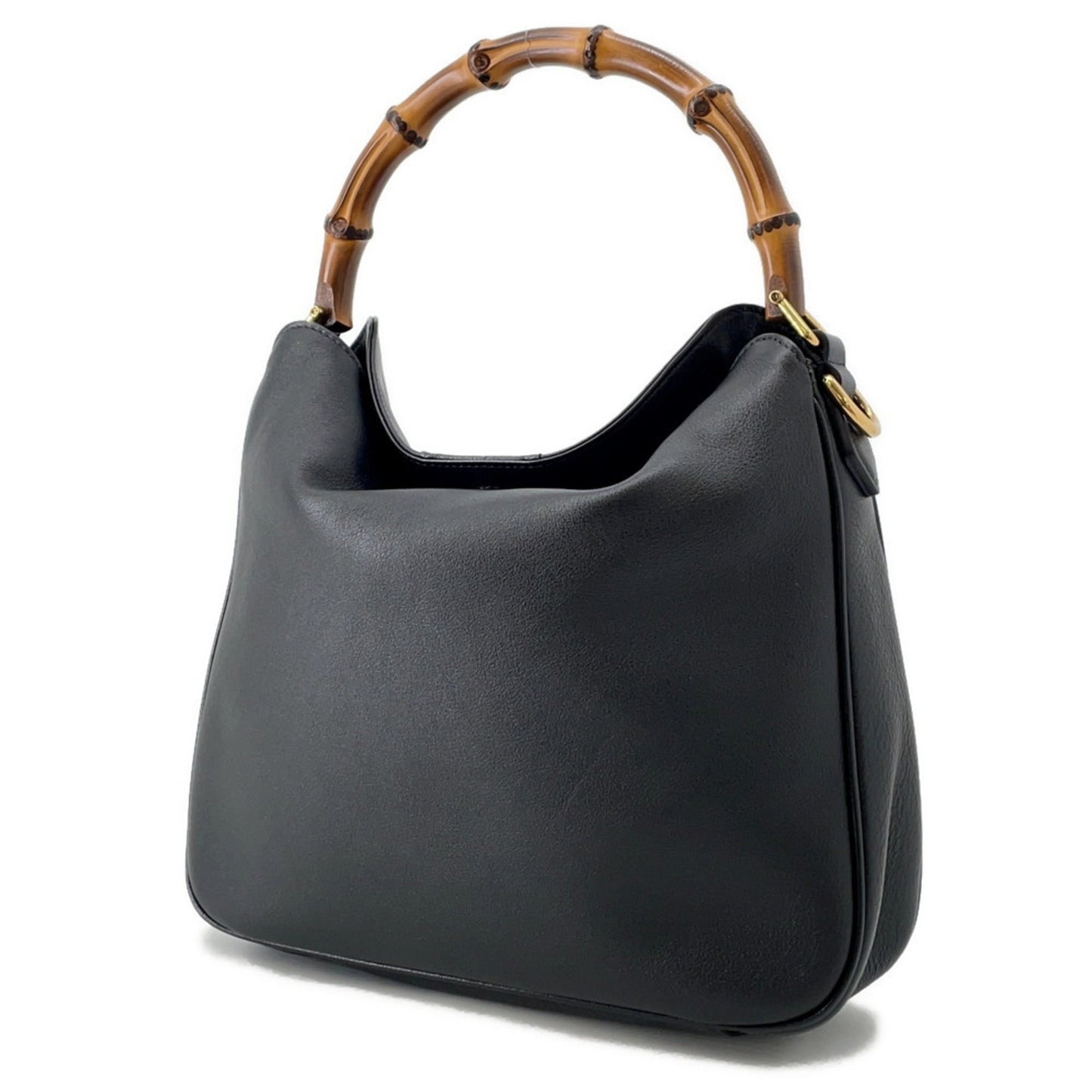 Gucci Beige Black Leather Handbag