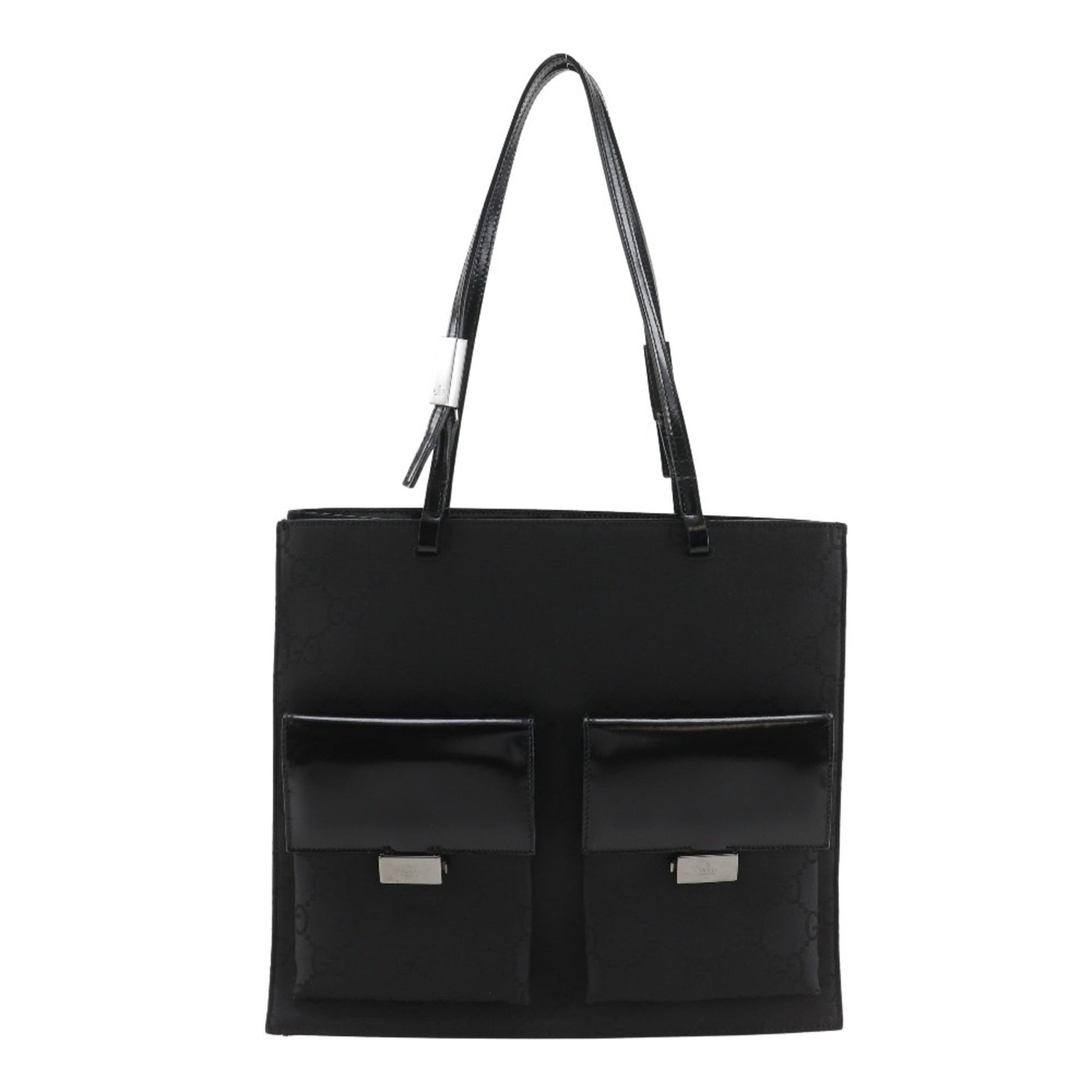 Gucci Black Gg Canvas Tote Bag