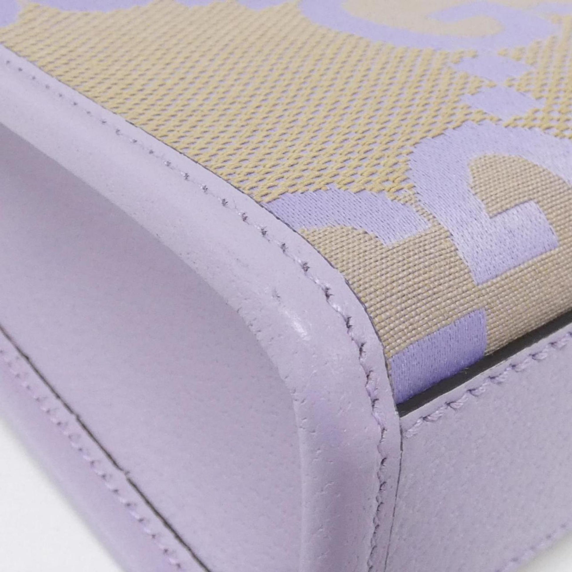 Gucci Beige Light Purple Gg Canvas Handbag