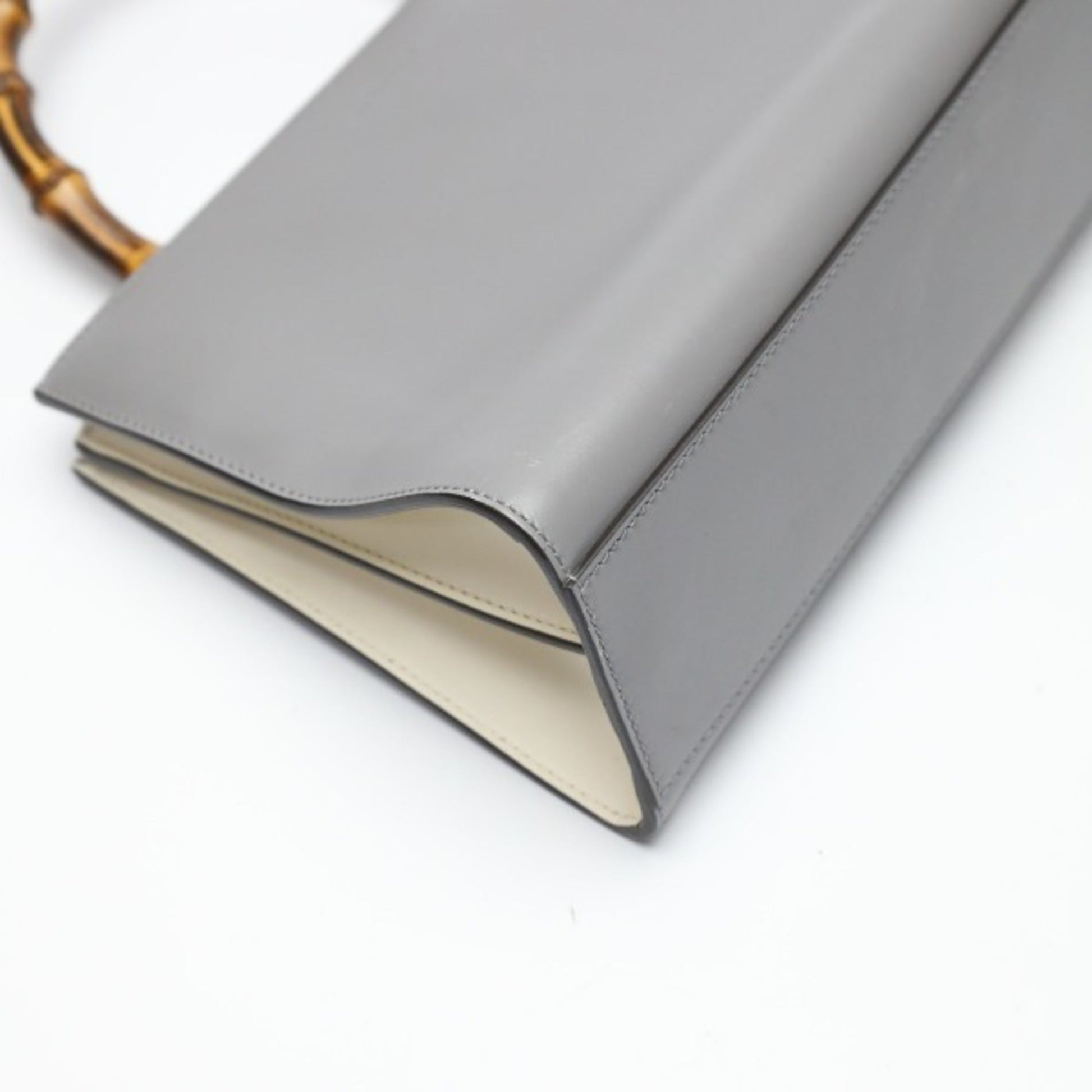 Gucci Gray Bamboo Handbag