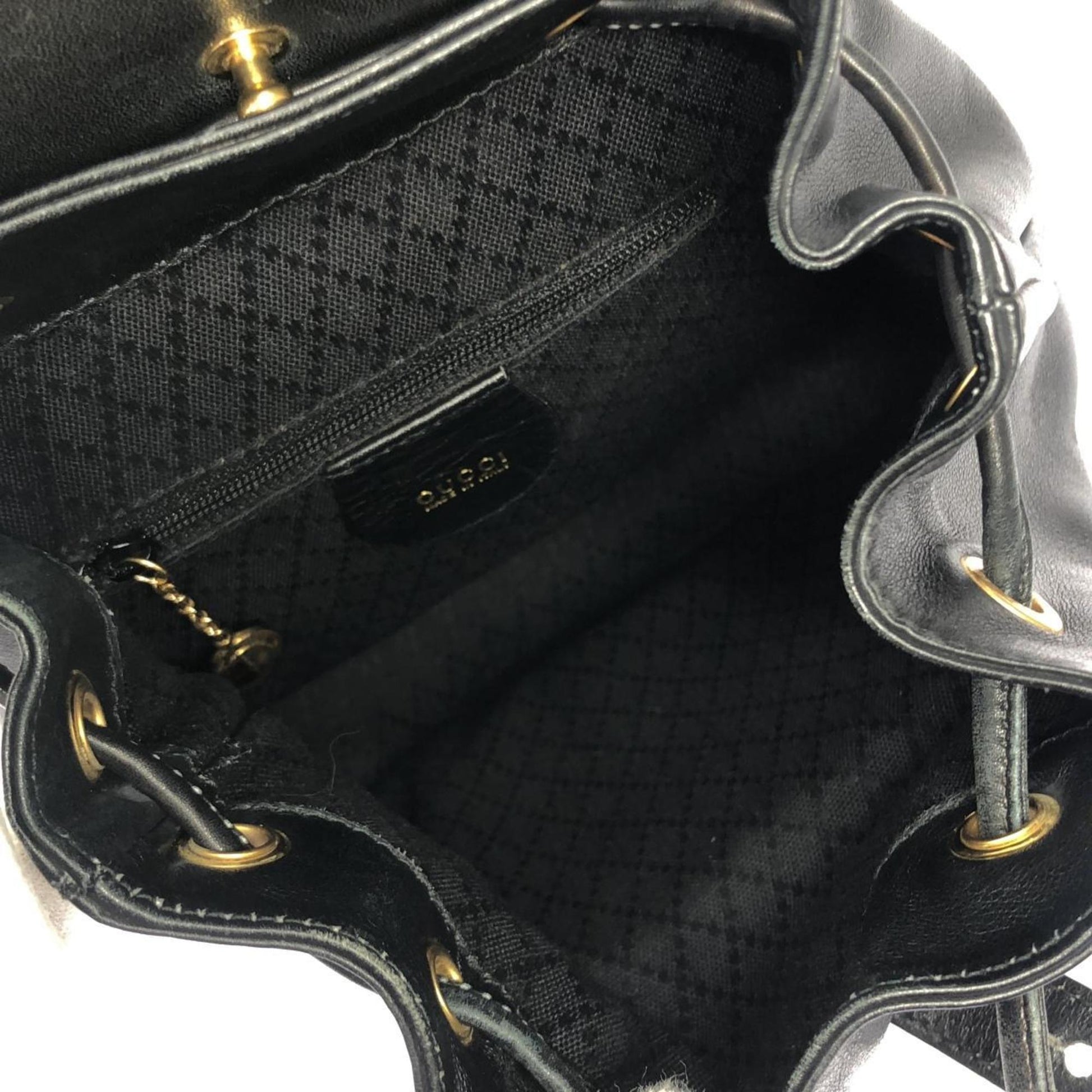 Gucci Black Leather Backpack