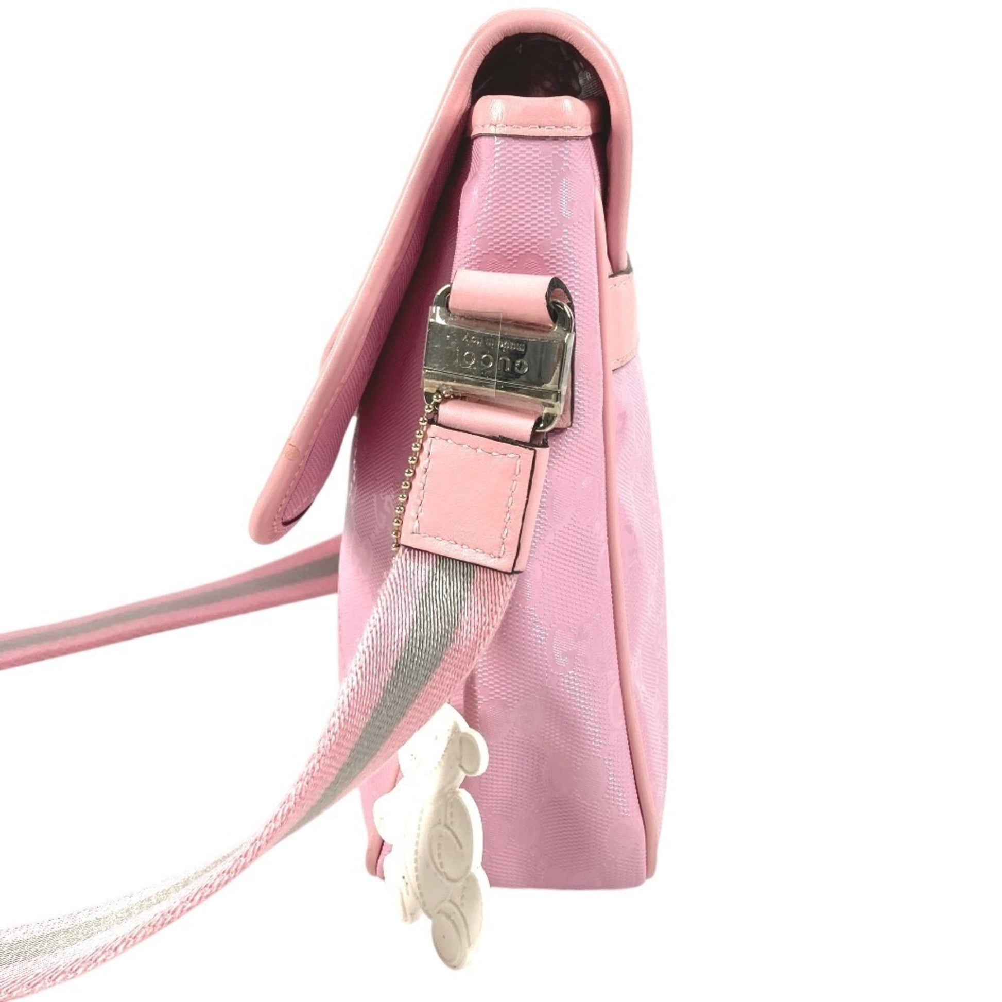 Gucci Gg Imprimé Pink Gg Imprimé Leather Messenger Bag Shoulder Bag