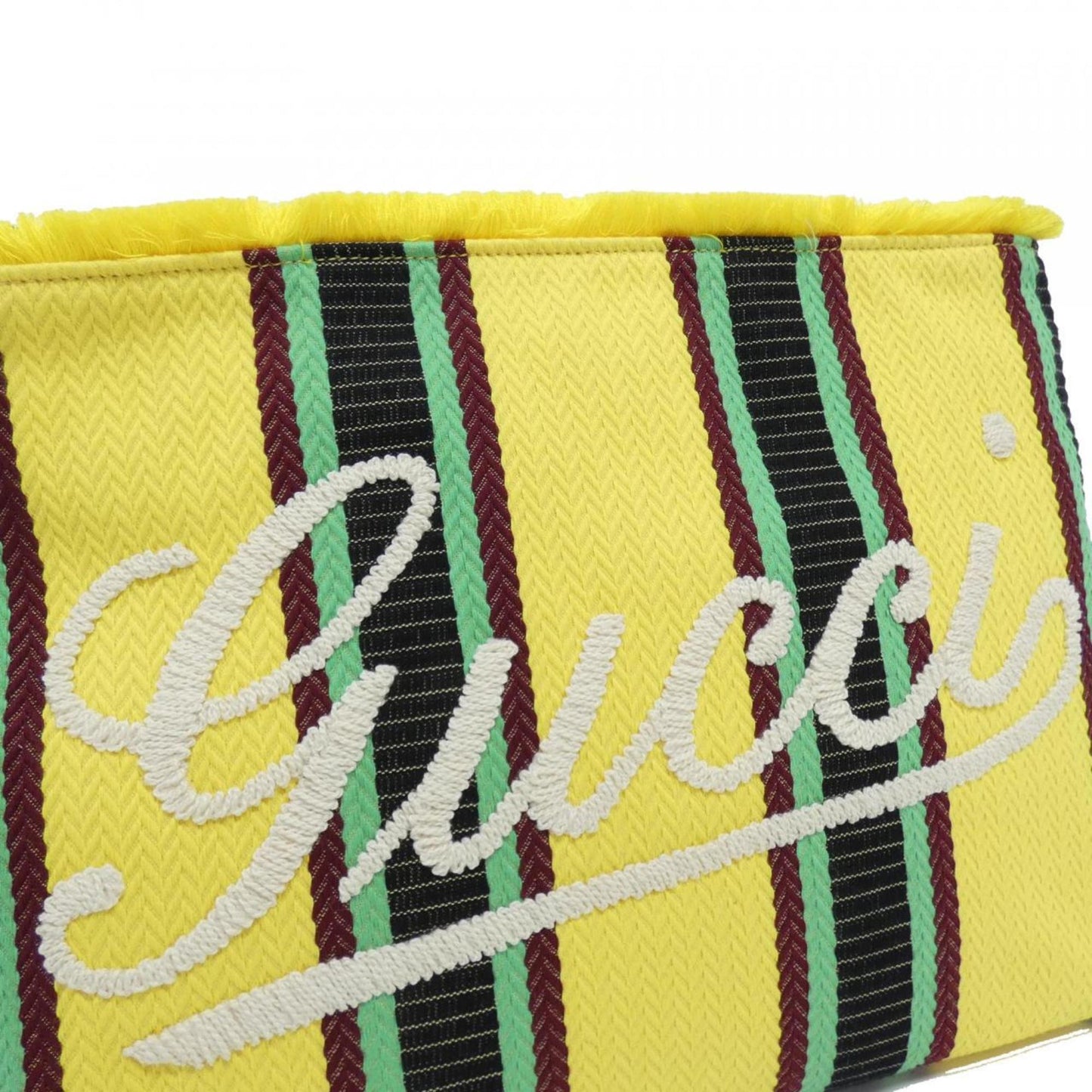 Gucci Multi-Color Yellow Canvas Handbag