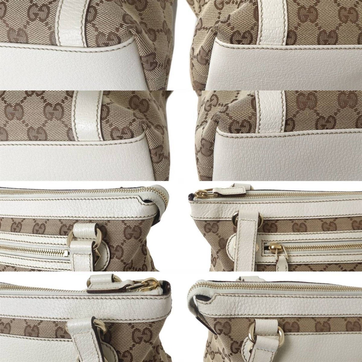 Gucci Gg Canvas Brown White Gg Canvas Handbag