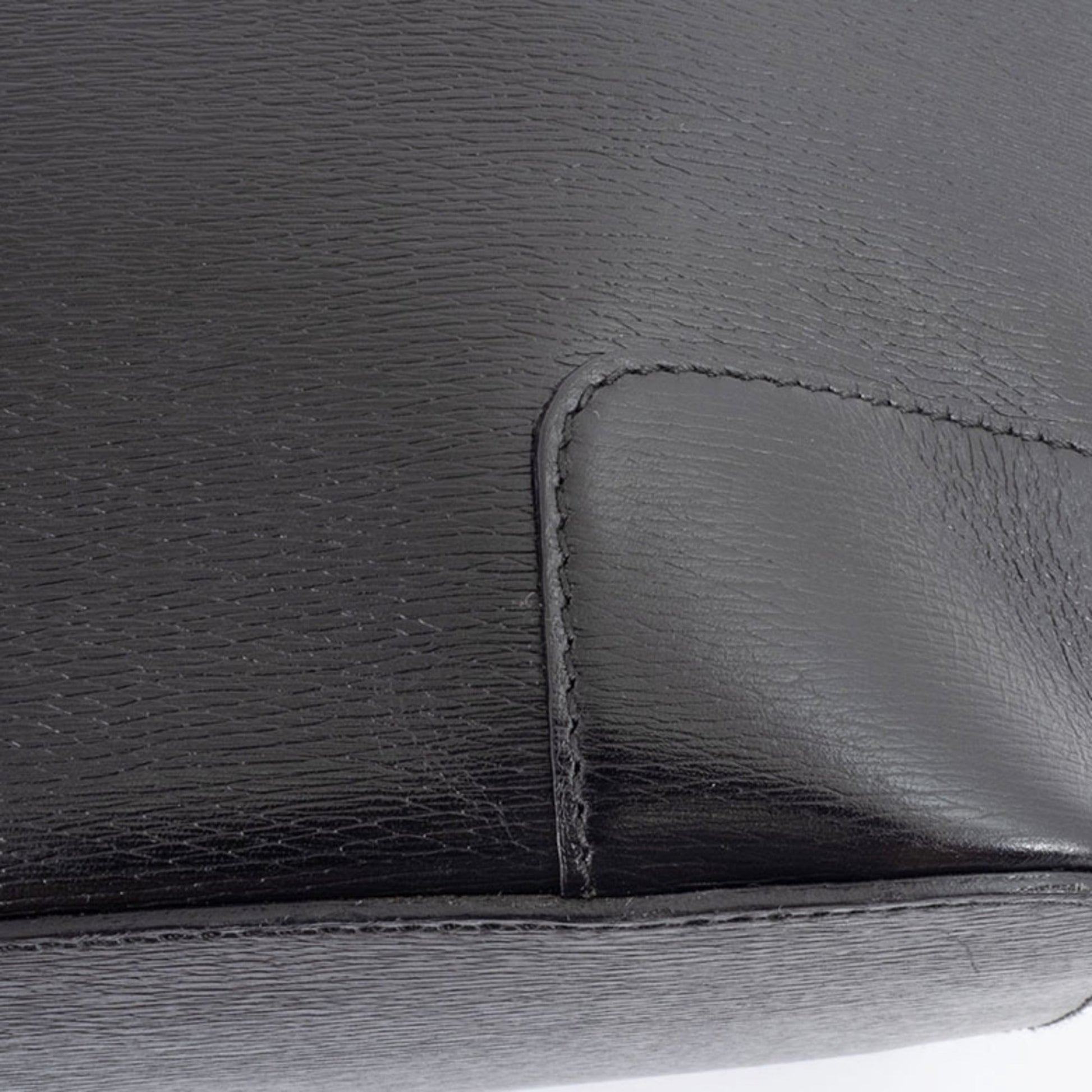 Gucci Black Leather Tote Bag