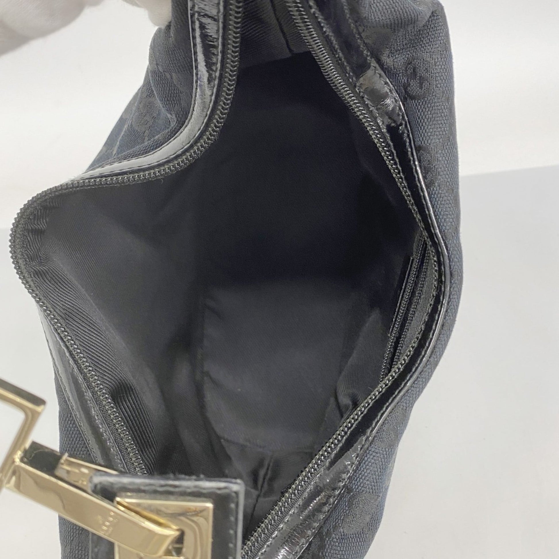 Gucci Black Canvas Shoulder Bag