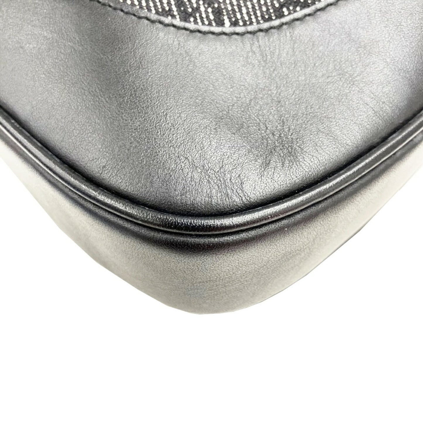 Gucci Black Canvas Leather Handbag