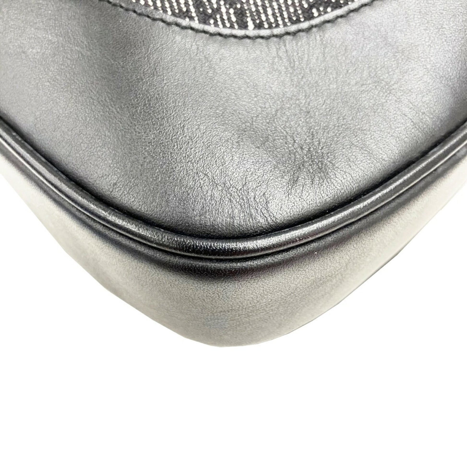 Gucci Black Canvas Leather Handbag