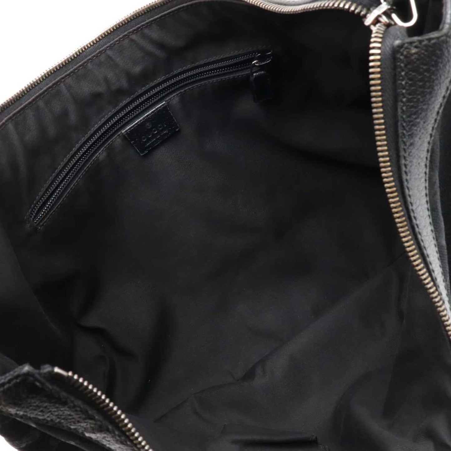 Gucci Gg Canvas Black Gg Canvas Leather Shoulder Bag