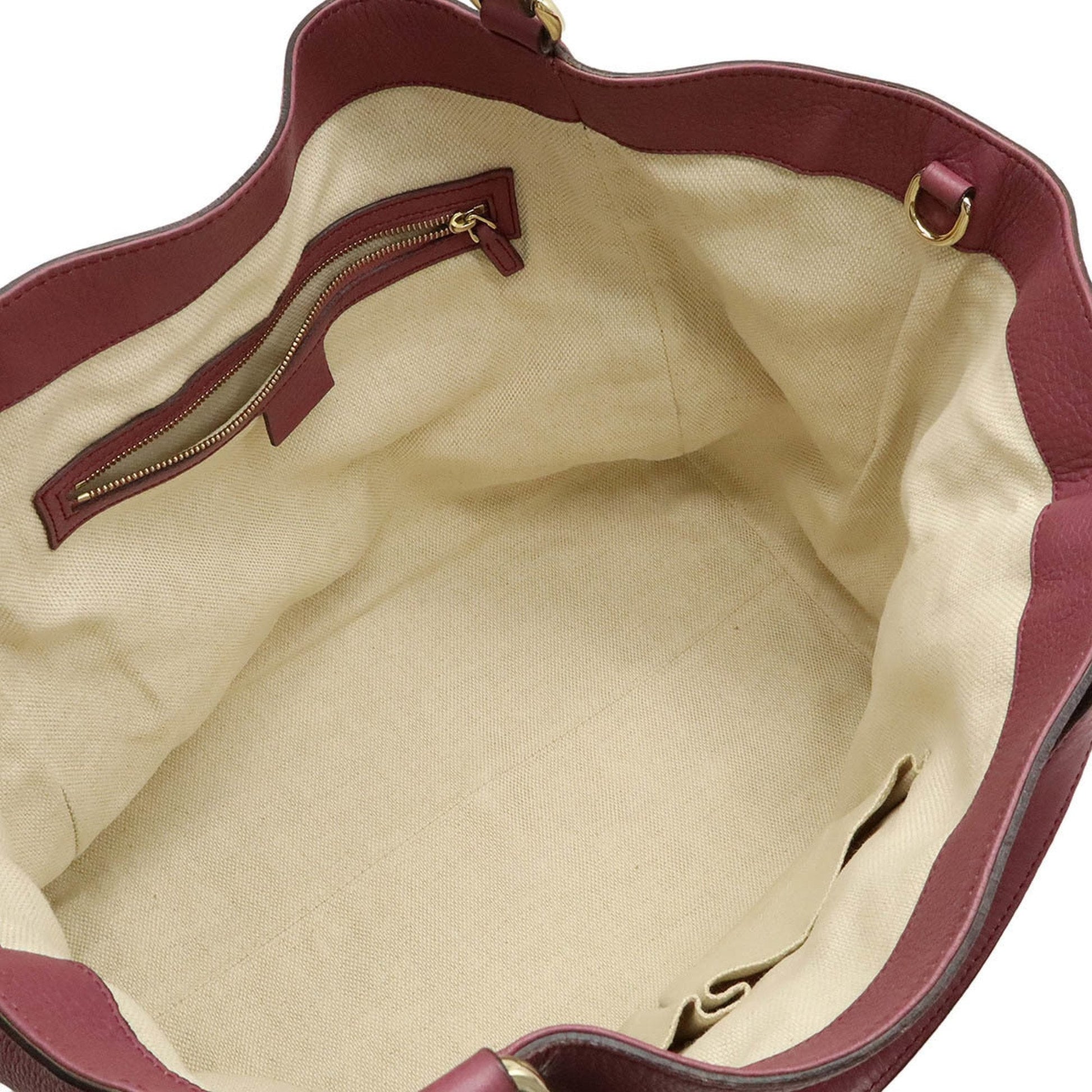 Gucci Pink Purple Leather Shoulder Bag Tote Bag