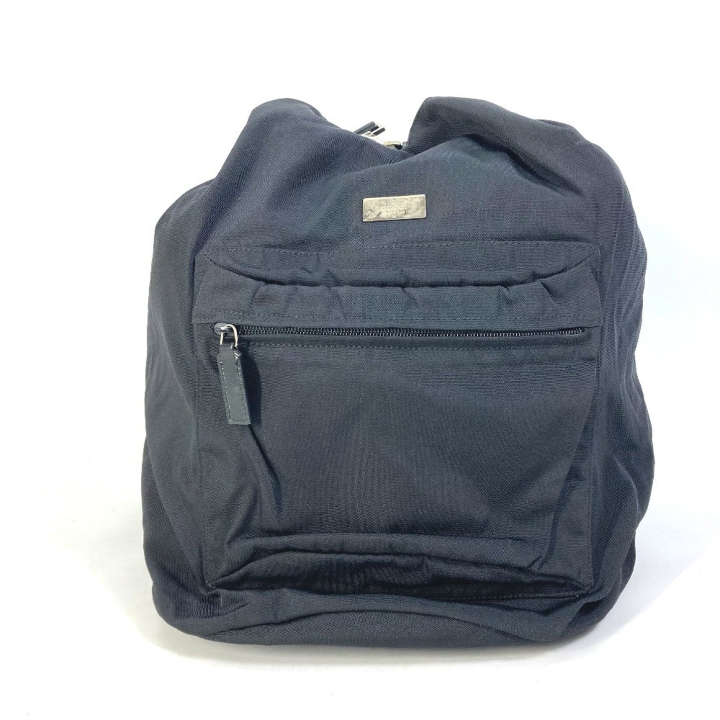 Gucci Black Nylon Leather Backpack
