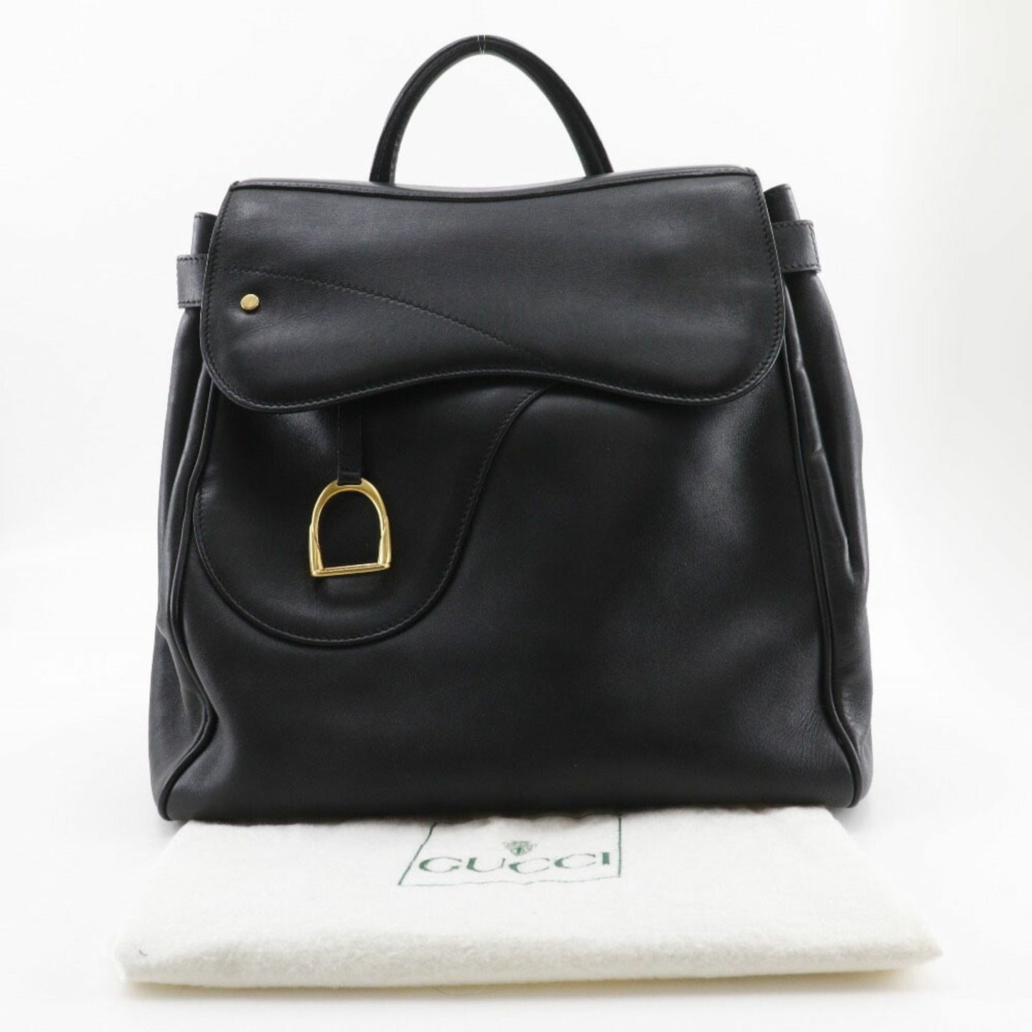 Gucci Black Leather Backpack