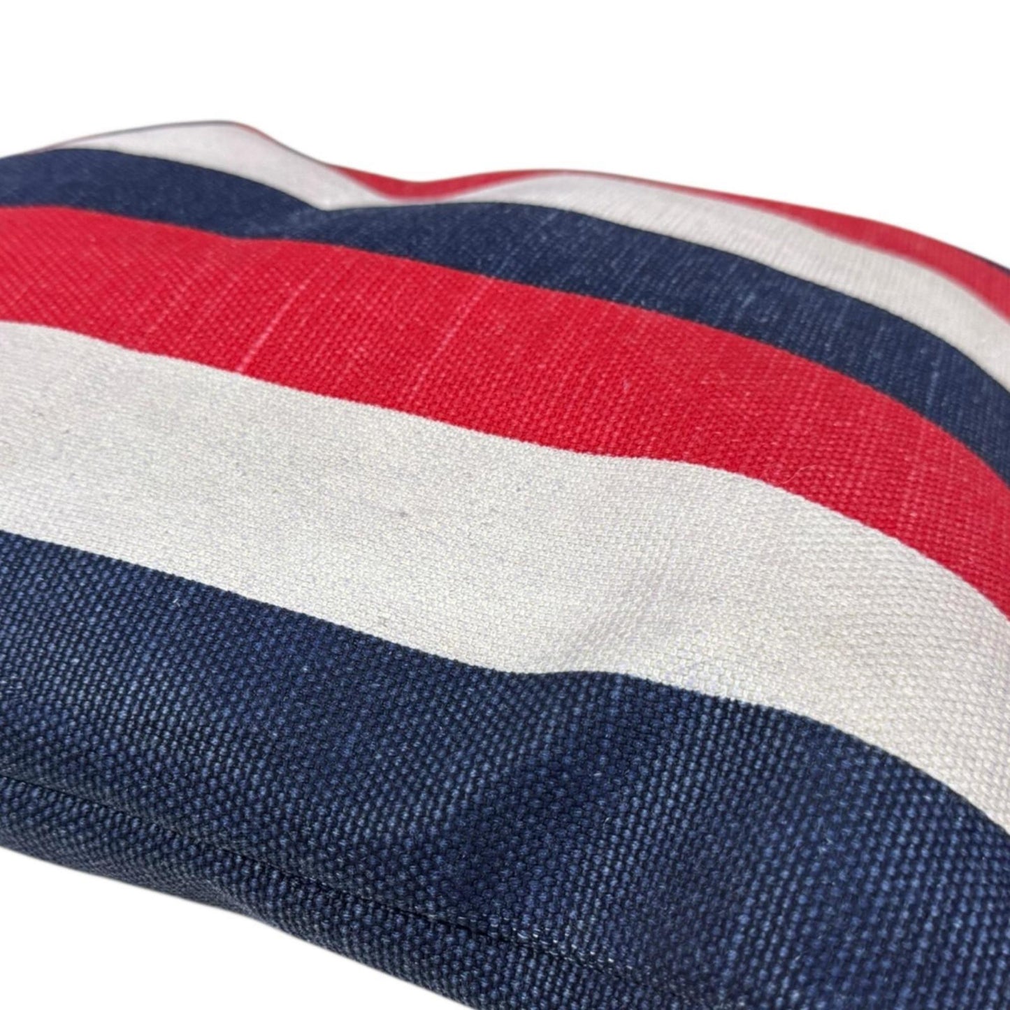 Gucci Blue Red Color White Canvas Leather Backpack