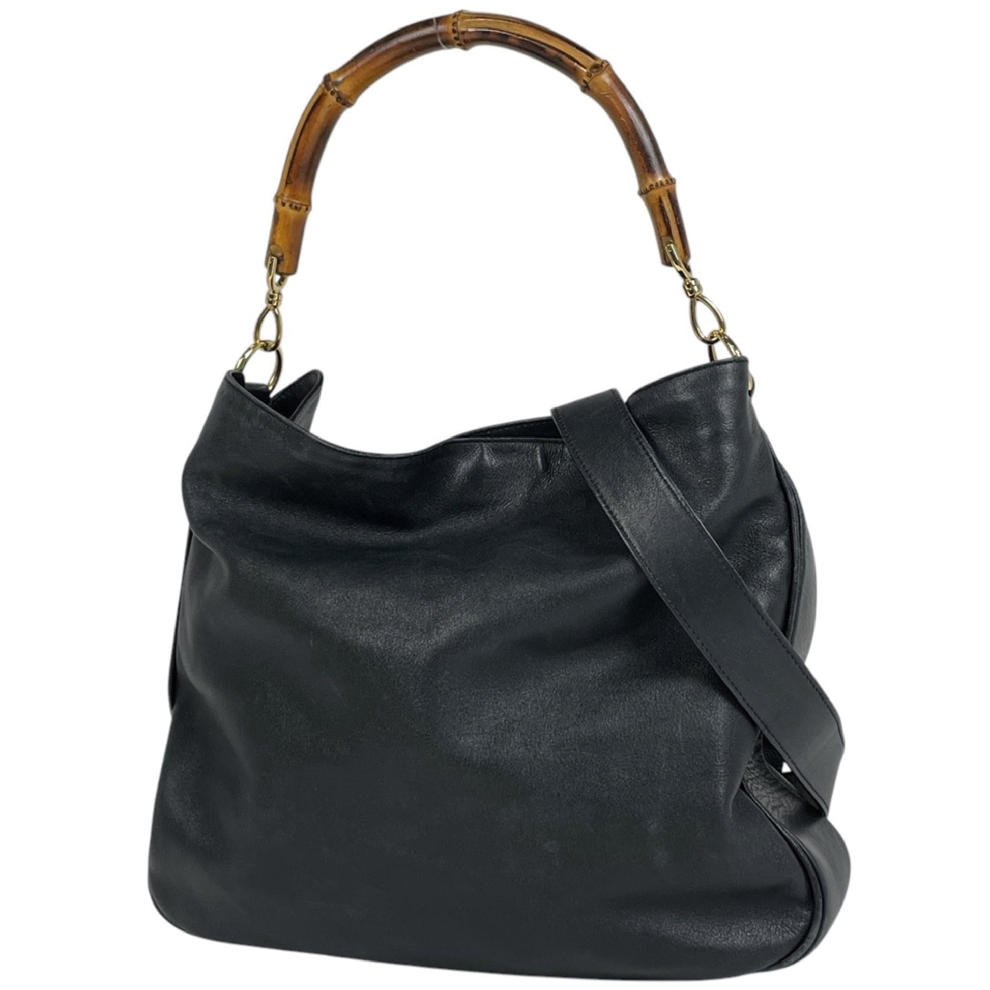 Gucci Navy Leather Shoulder Bag
